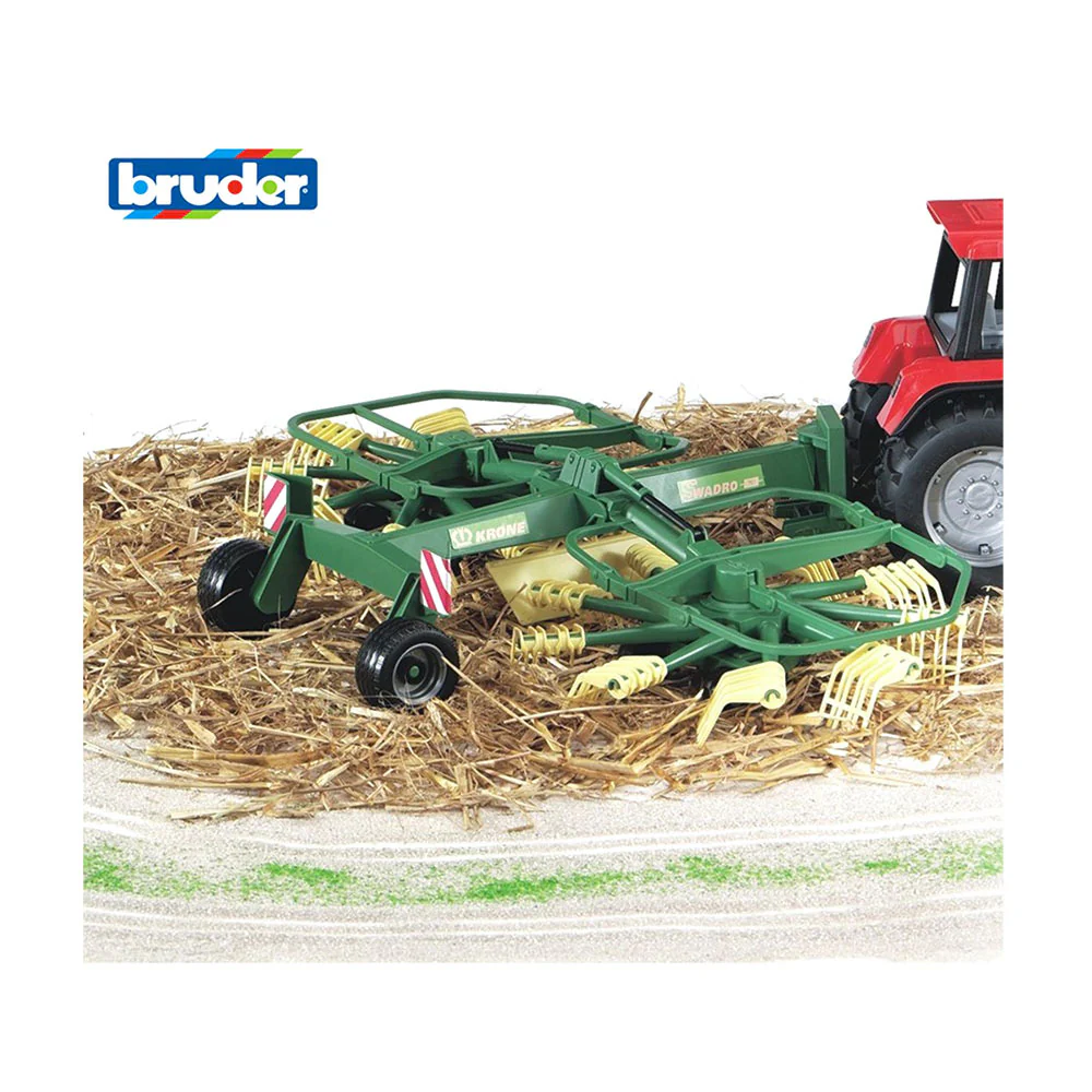 Bruder Licensed 1:16 Scale Krone Dual Rotary Swath Windrower Green - Image 2