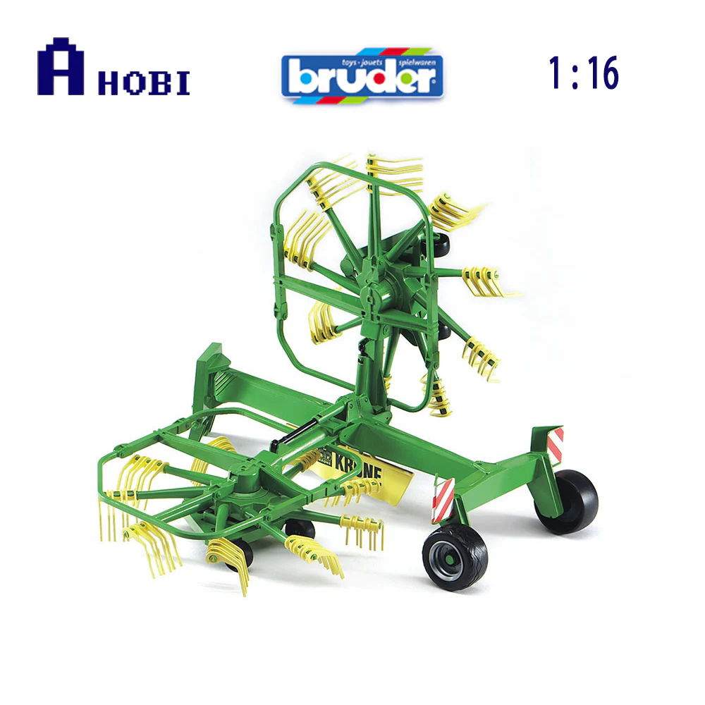 Bruder Licensed 1:16 Scale Krone Dual Rotary Swath Windrower Green - Image 3