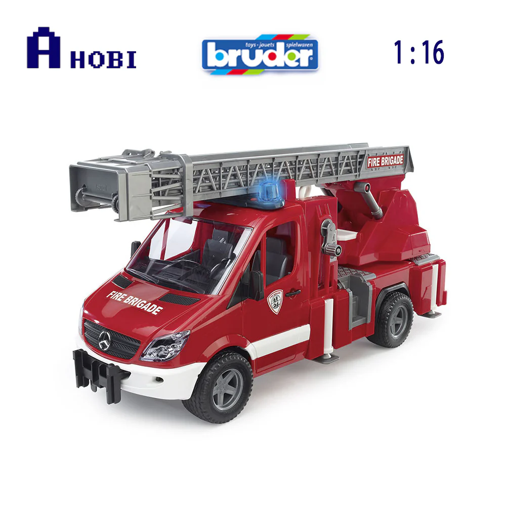 Bruder Licensed 1:16 Scale MB Sprinter Fire Engine With Slewing Ladder Water Pump - Image 3