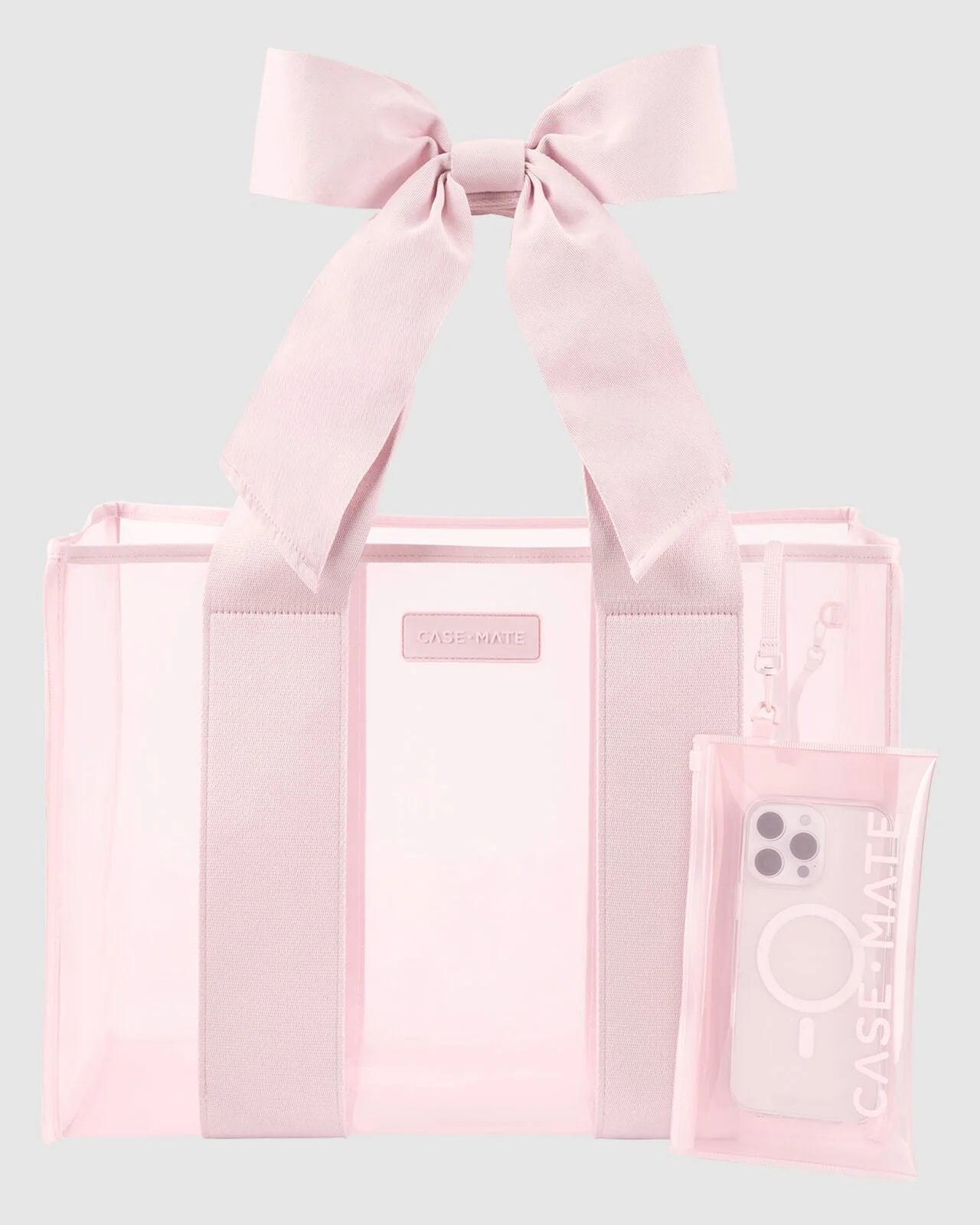 Case-Mate Ballet Pink Bow Tote with Phone Pouch - Image 2