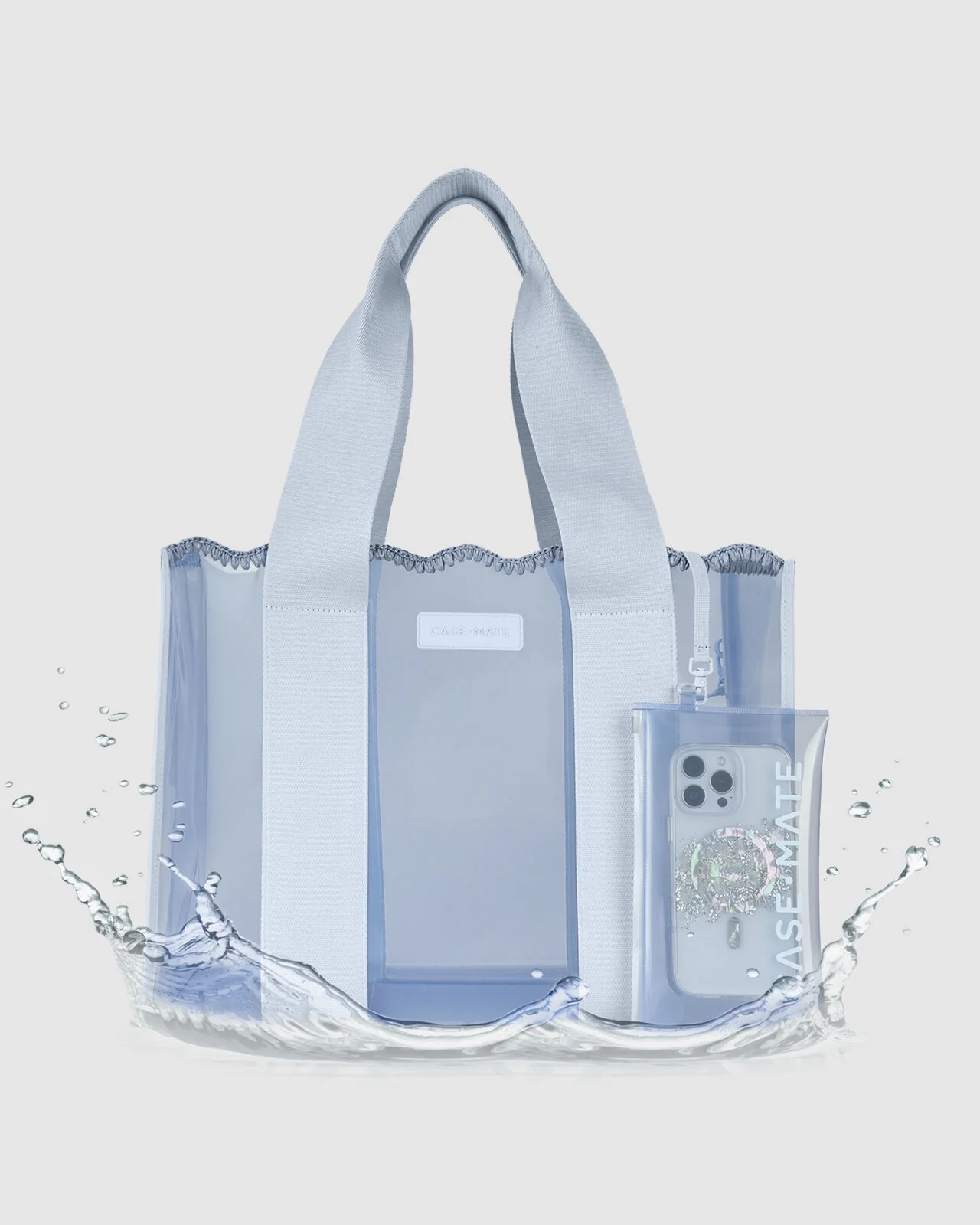 Case-Mate Carolina Blue Crochet Wave Tote with Phone Pouch - Image 2