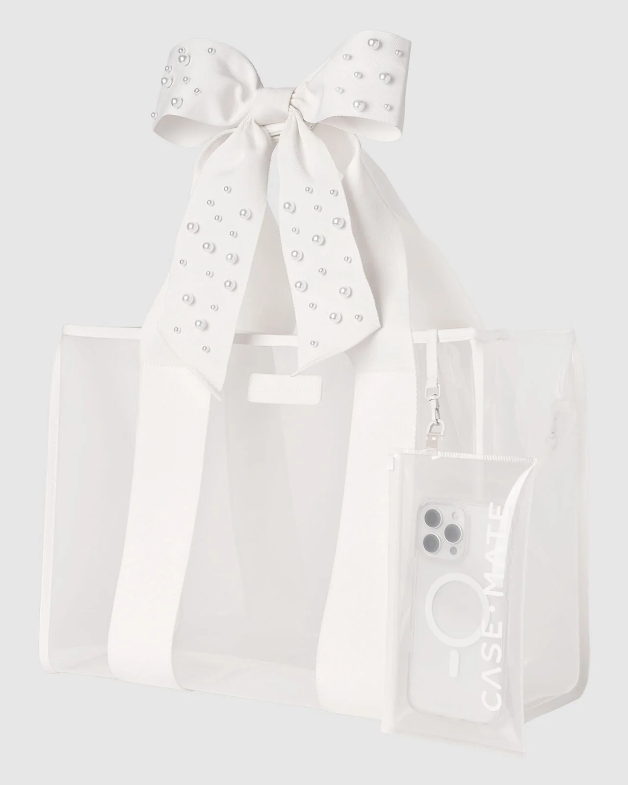 Case-Mate Ivory Shine Bow Tote with Phone Pouch - Image 3