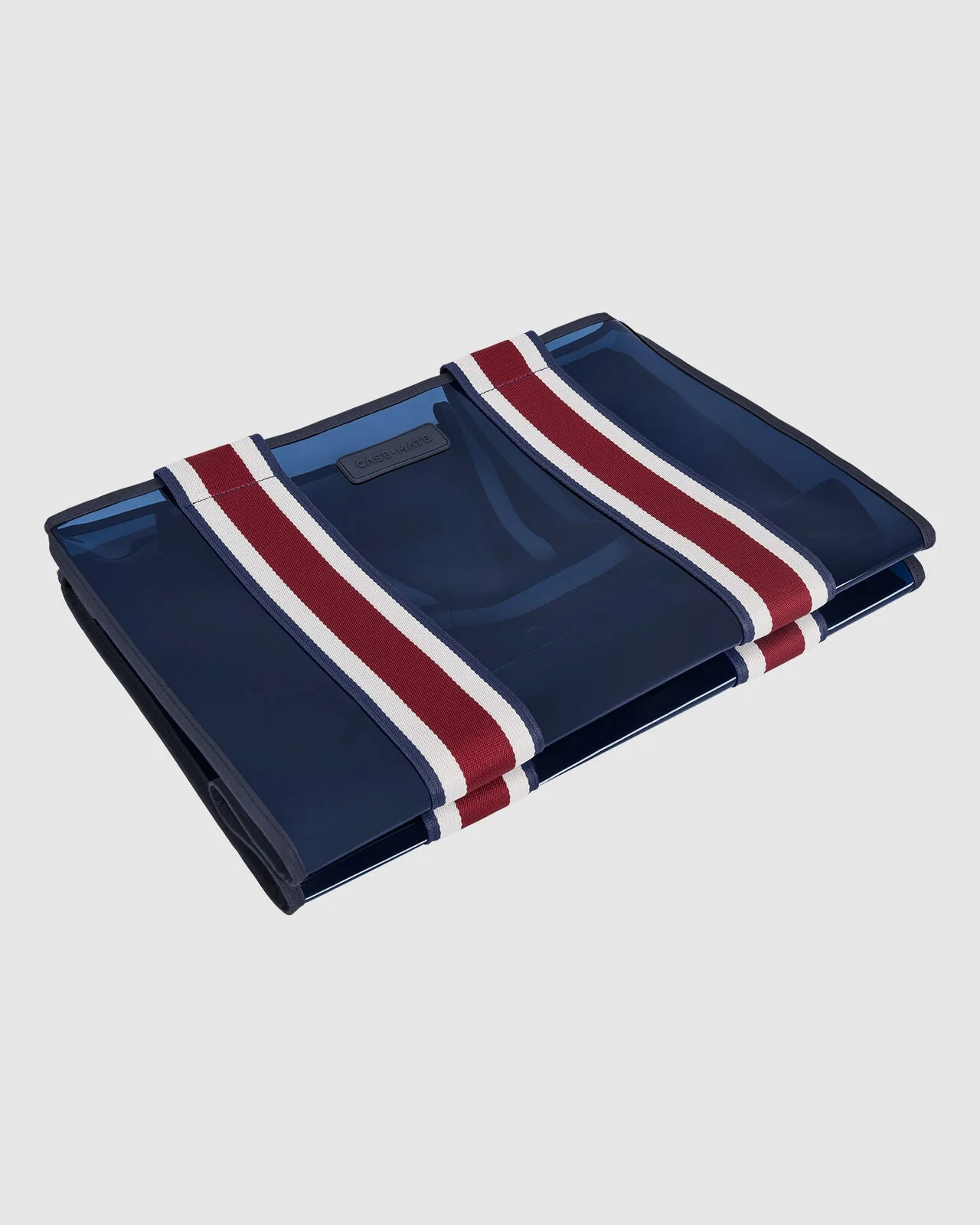 Case-Mate Navy Rugby Stripe Tote with Phone Pouch - Image 3