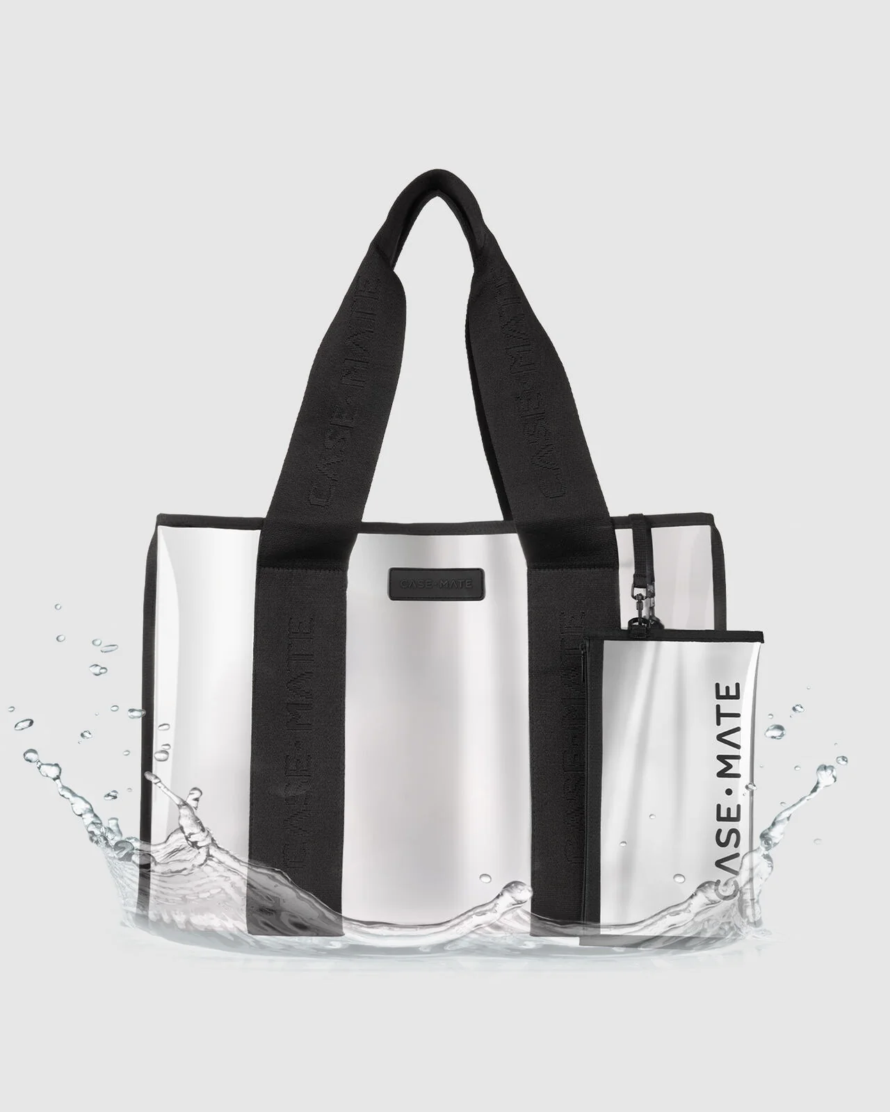 Case-Mate Silver Chrome Tote with Phone Pouch - Image 2