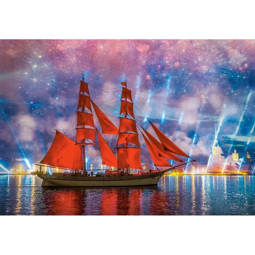 Castorland 1000-Pieces Red Frigate Puzzle - Image 2