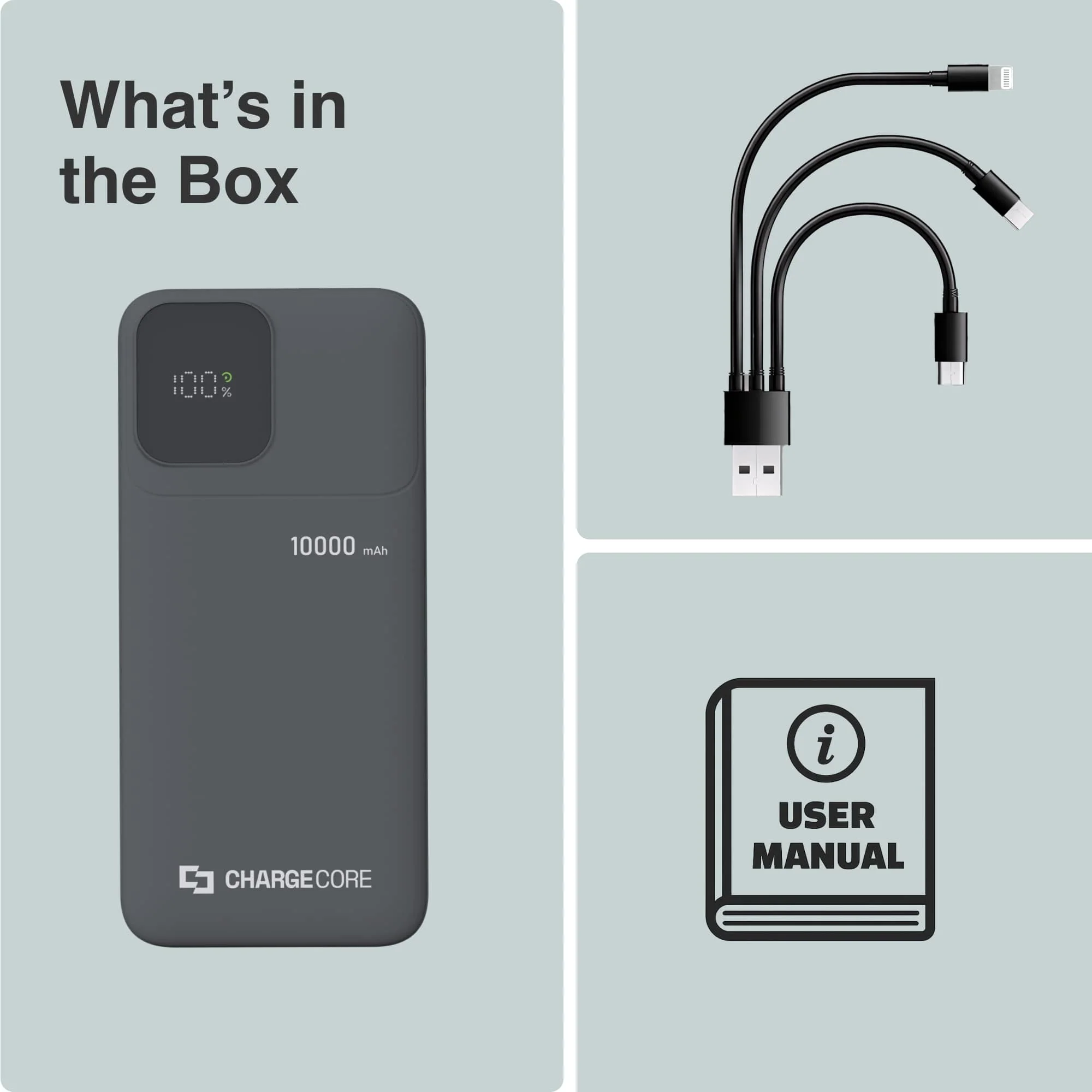 ChargeCore LiFePO4 Power Bank – 10000mAh 20W Fast Charge (Black) - Image 8