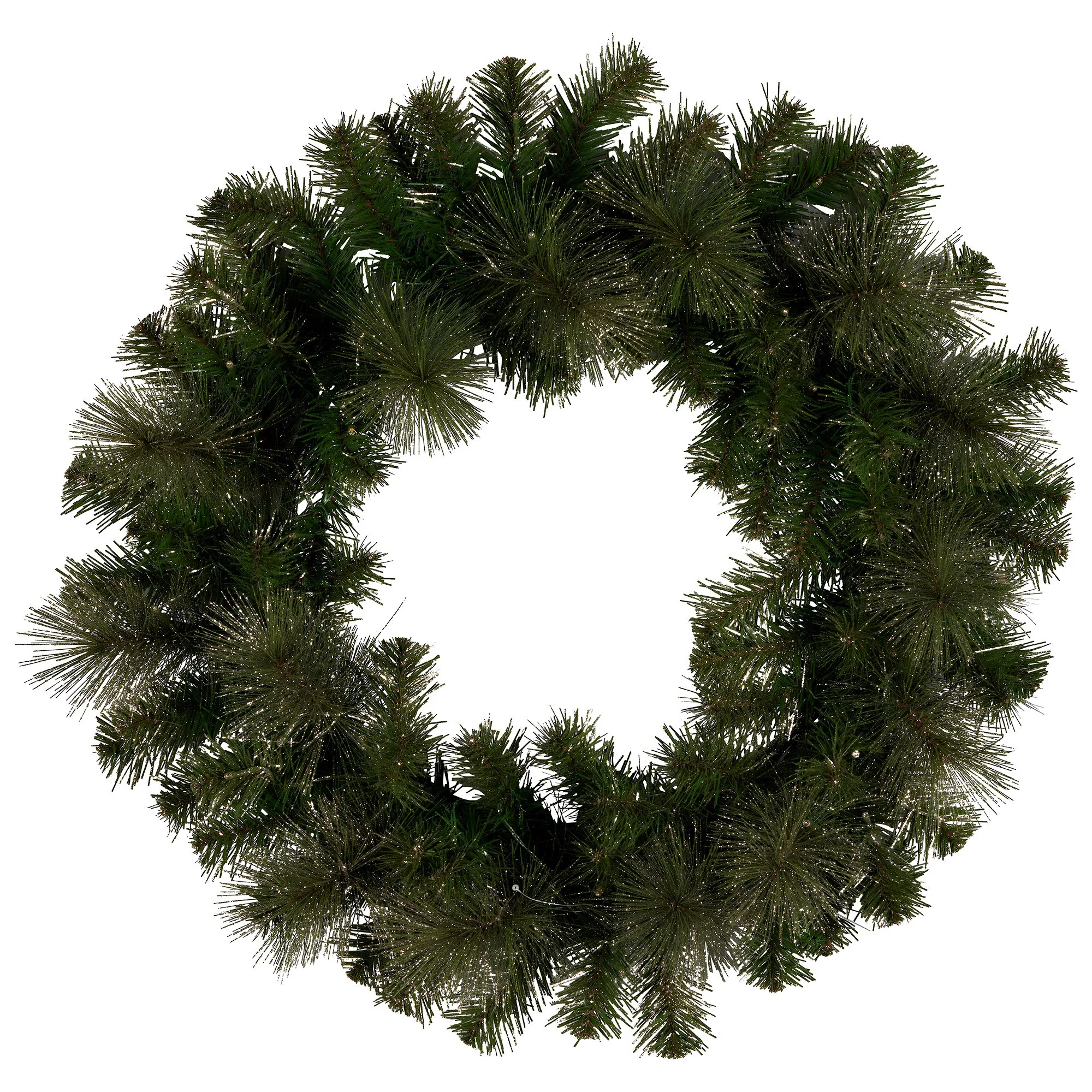 Christabelle 61cm Christmas Wreath LED Lights Glittery Gold Pine Front Door Decoration Ornament - Image 4