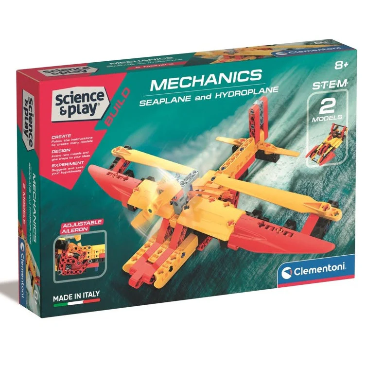 Clementoni Science & Play Mechanical - Mechnaical Lab Seaplane & Hydroplane Toy