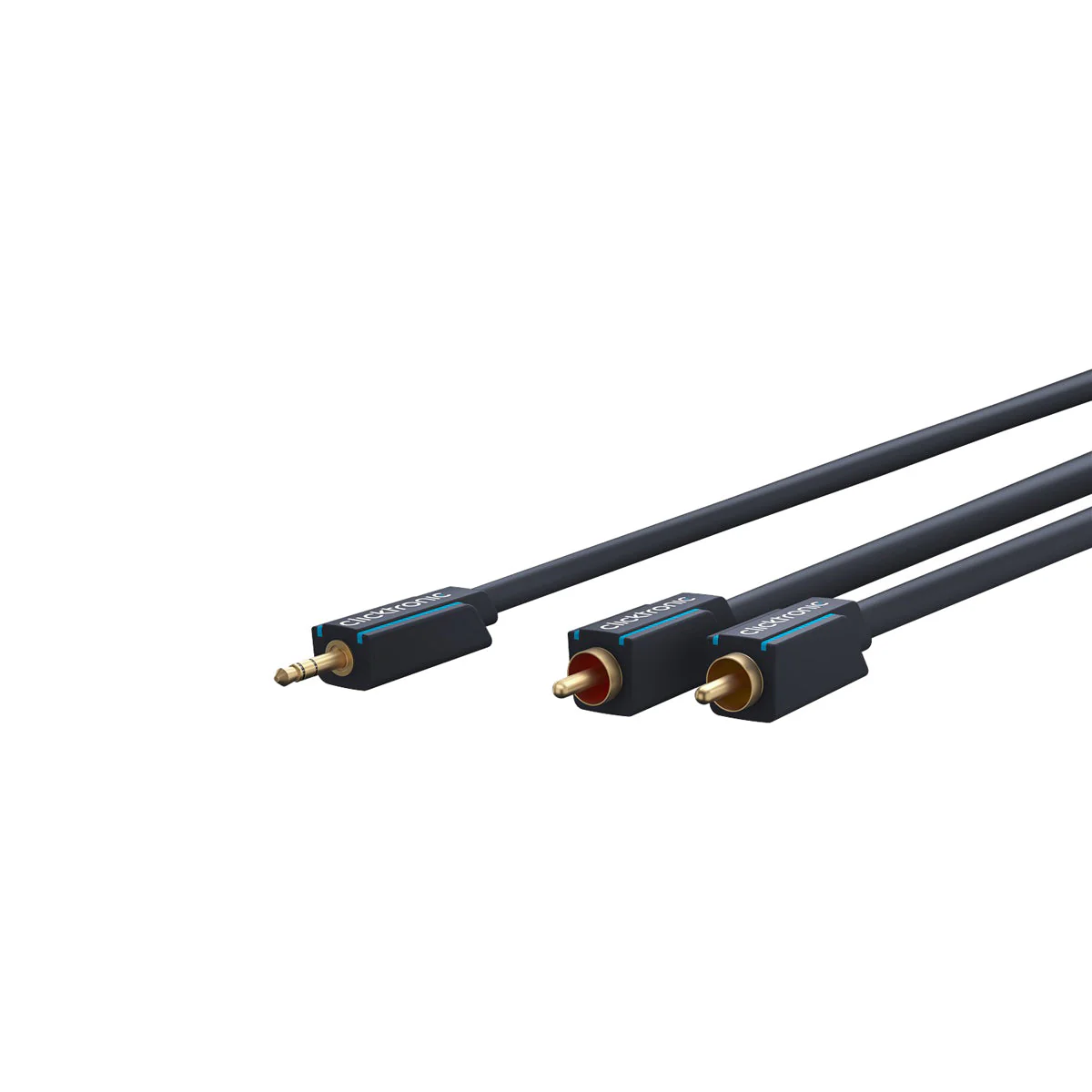 Clicktronic 3.5mm AUX to RCA Cable 2m (Black)