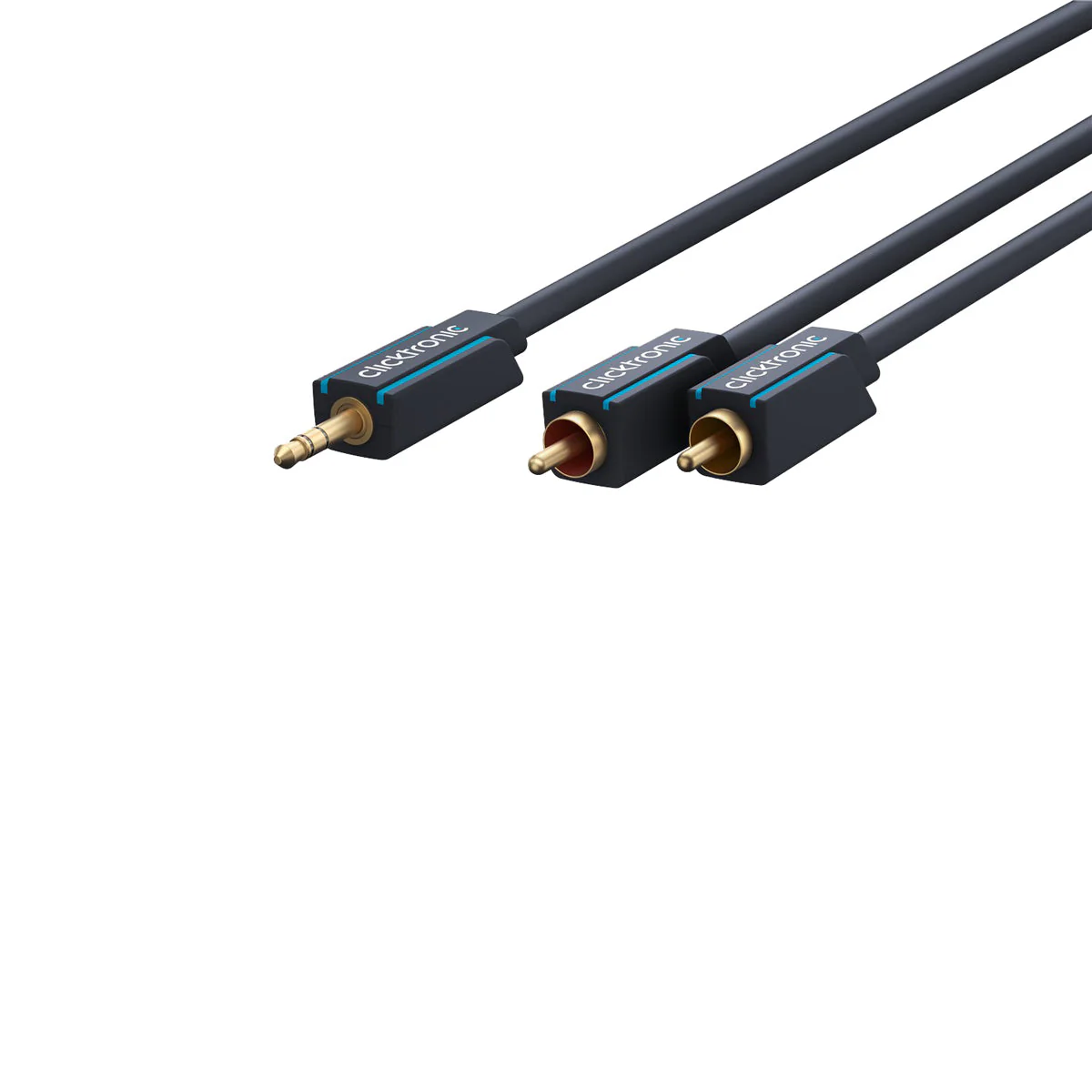 Clicktronic 3.5mm AUX to RCA Cable - 3m (Black) - Image 2