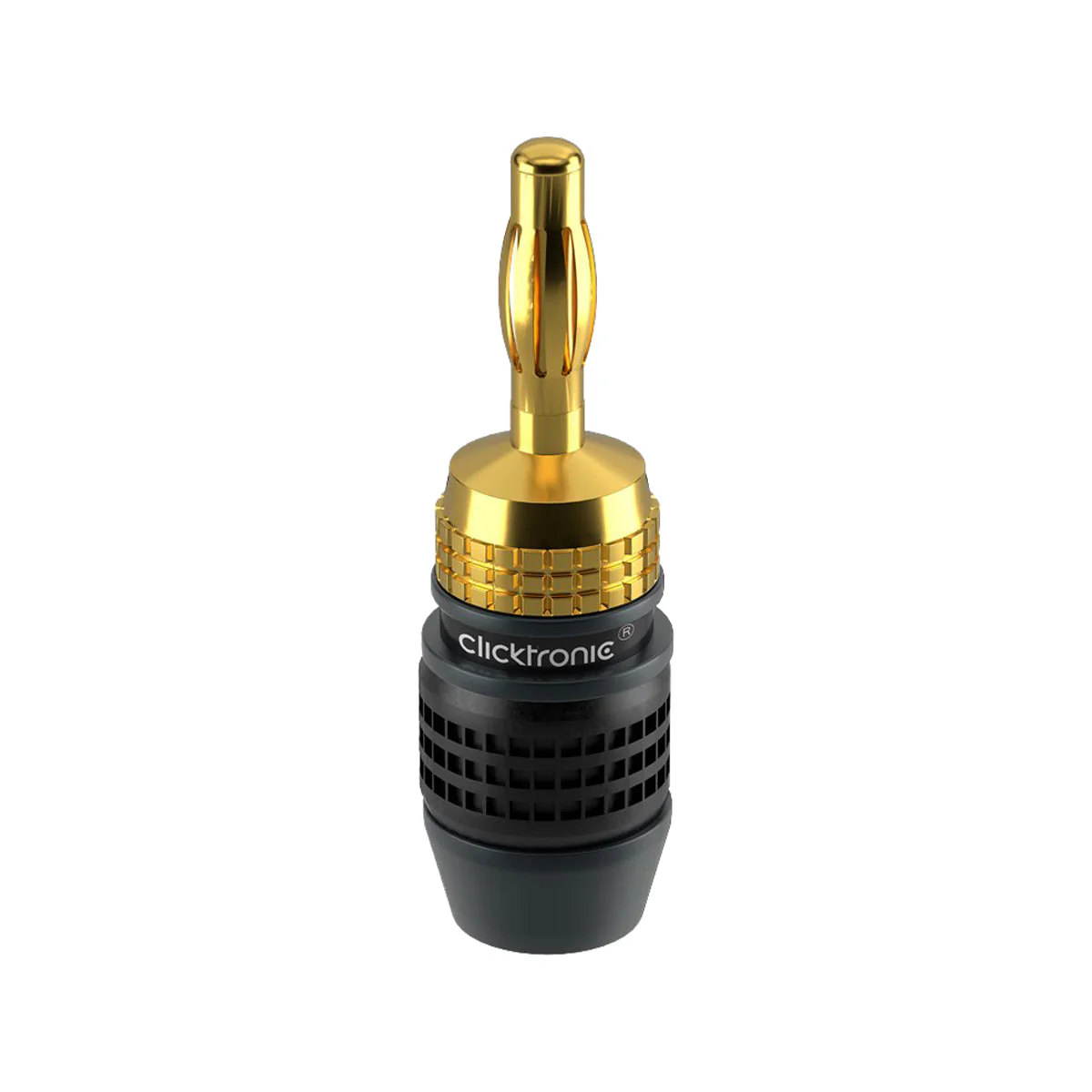 Clicktronic Speaker Banana Plug 4-Piece (Black/Gold) - Image 2