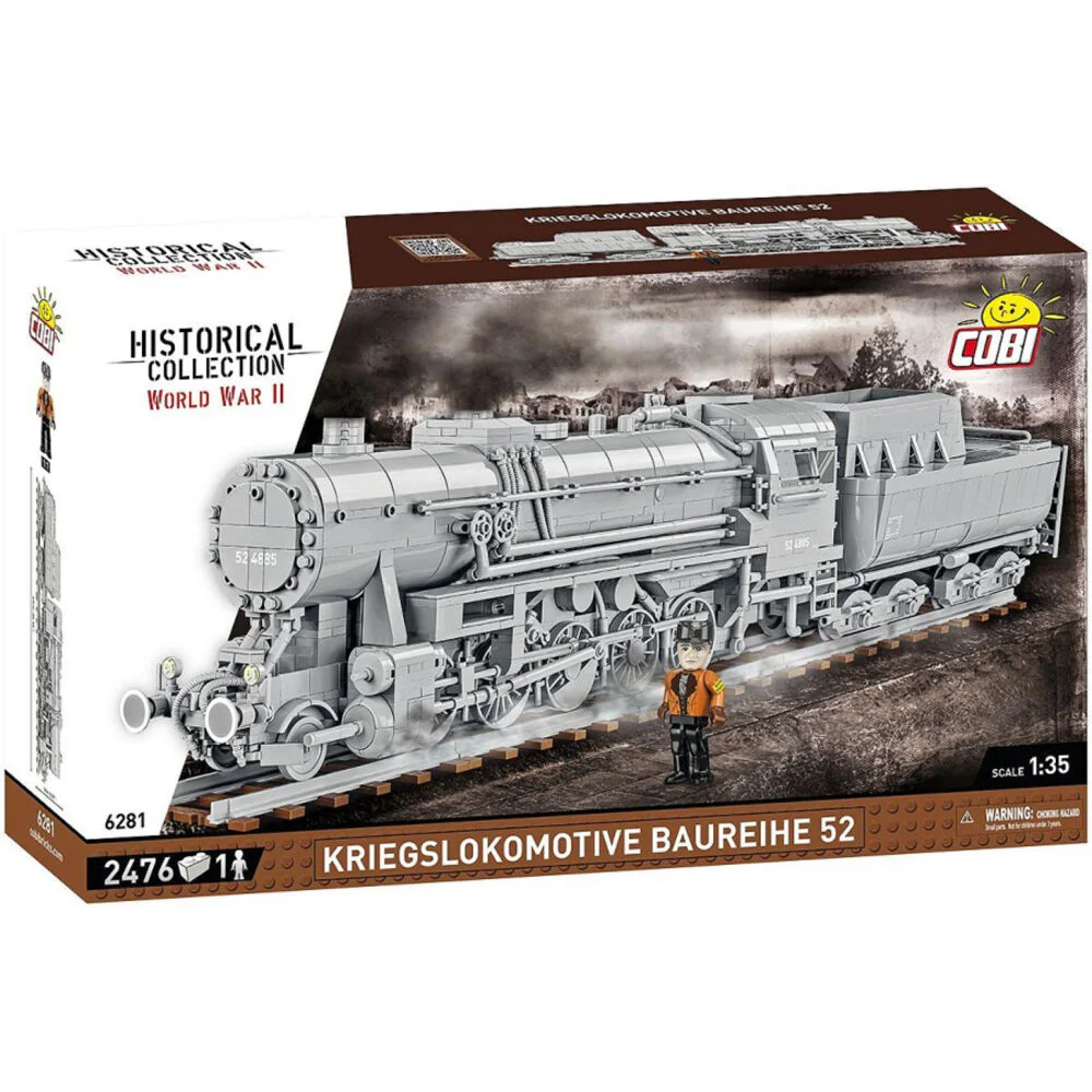 Cobi 247-Pieces Trains Kriegslokomotive Baureihe 52 Locomotive 1:35 Scale Kit - Image 2
