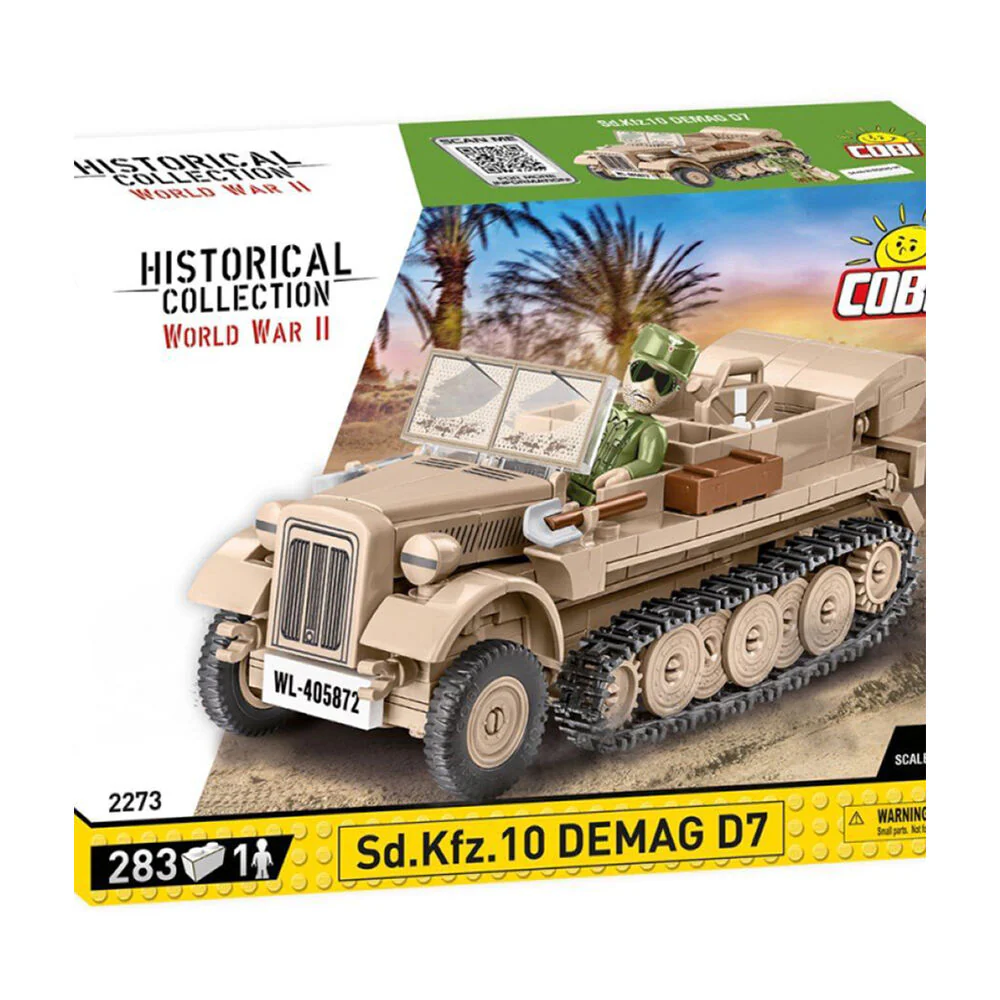 Cobi 283-Pieces World War 2 SD KFZ 10 Demag D7 Kids Building Toy Collectable Toy Kit - Image 3