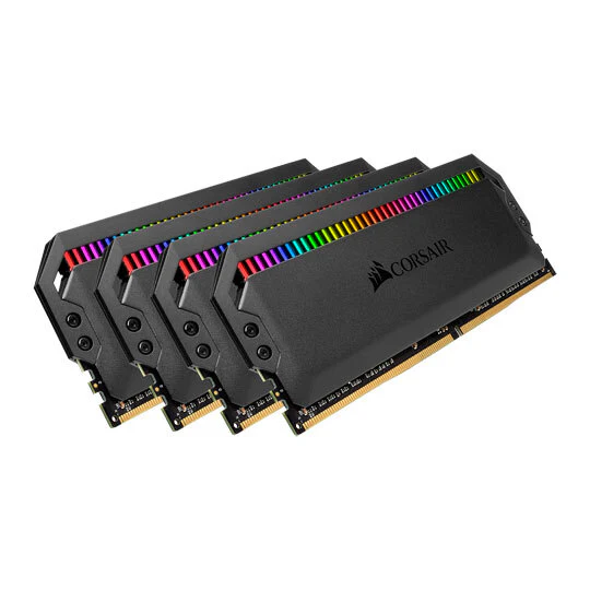 Corsair Dominator Platinum RGB 4x16GB 64GB 3200MHz C16 Memory for Gaming PC BLK