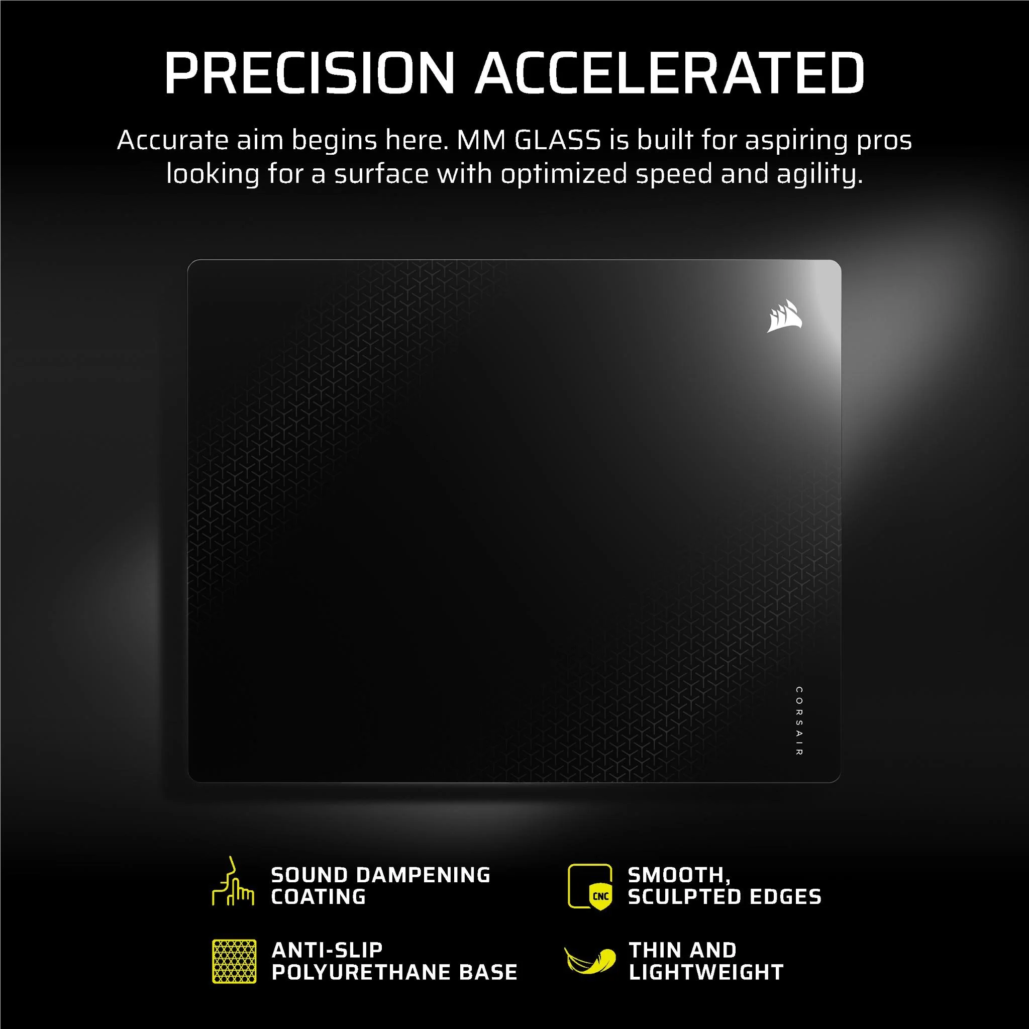 Corsair MM Glass Large Precision Gaming Mouse Pad - Image 2