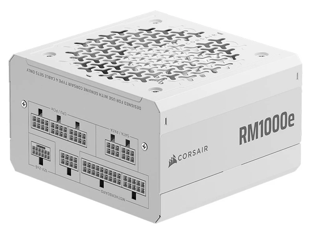 Corsair RM1000e 1000W Cybenetics Gold Fully Modular Low-Noise ATX Power Supply - White - Image 2