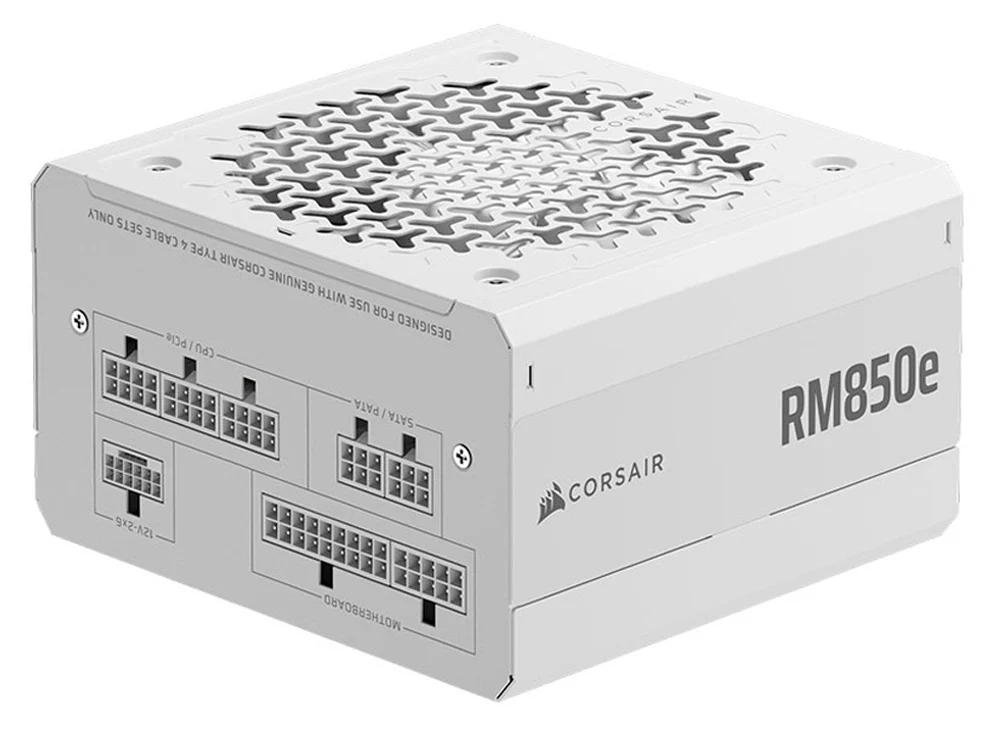 Corsair RM850e 850W Cybenetics Gold Fully Modular Low-Noise ATX Power Supply - White - Image 2
