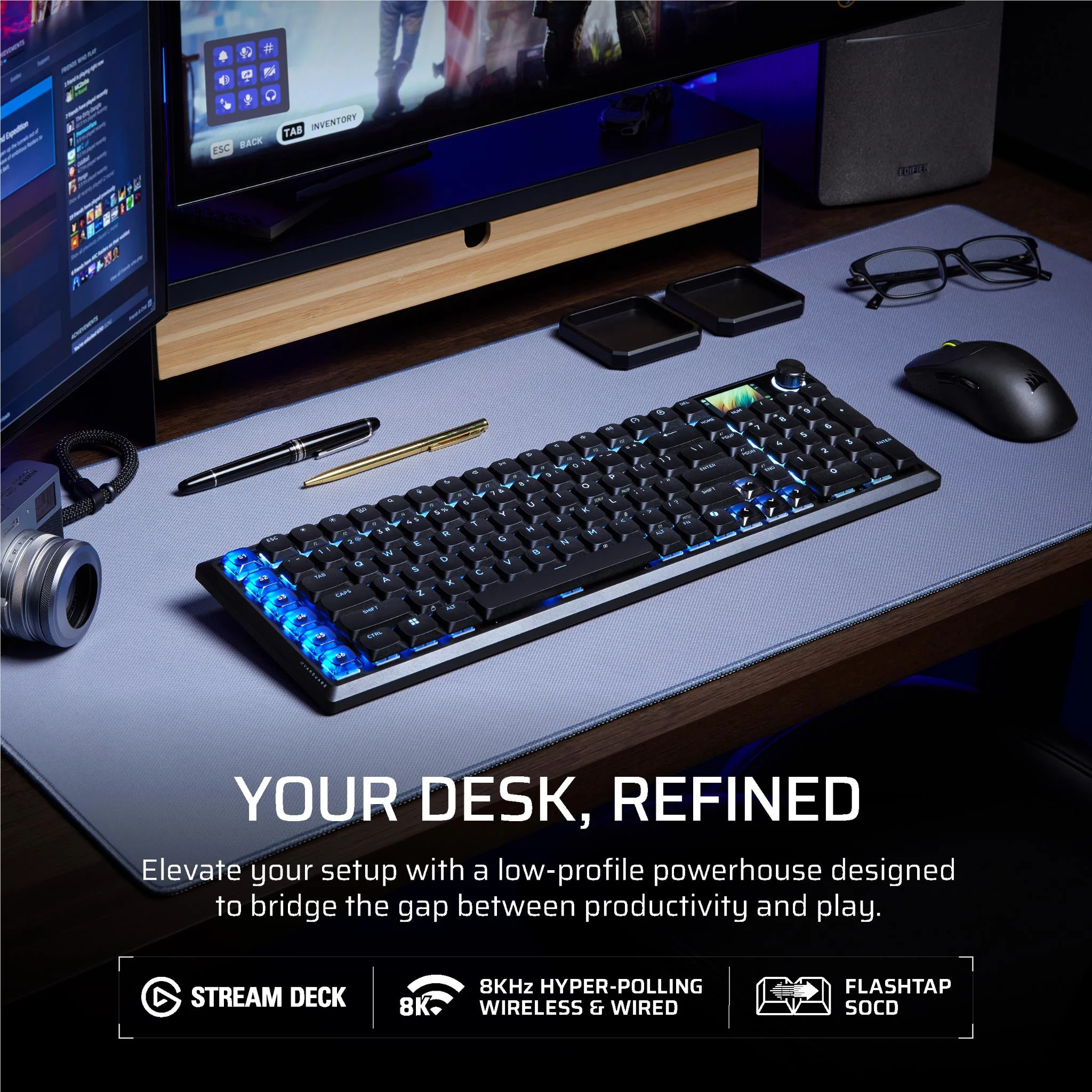 Corsair Vanguard Air 99 Wireless Optical-Mechanical Gaming Keyboard (Black) - Image 2