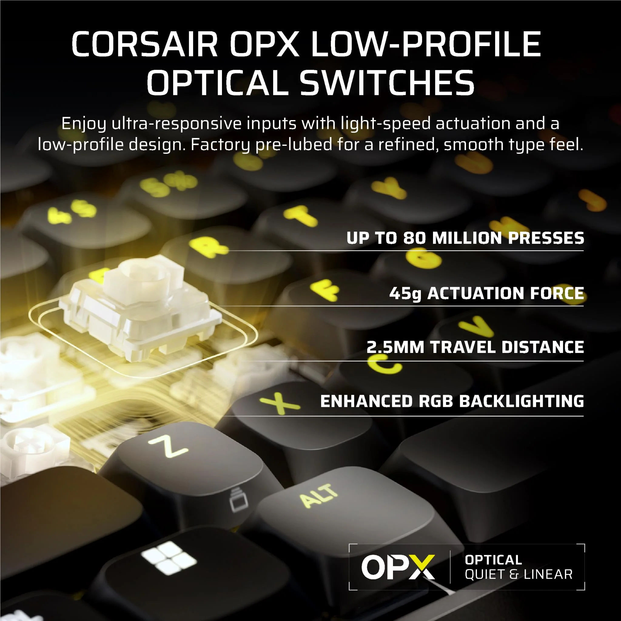 Corsair Vanguard Air 99 Wireless Optical-Mechanical Gaming Keyboard (Black) - Image 4