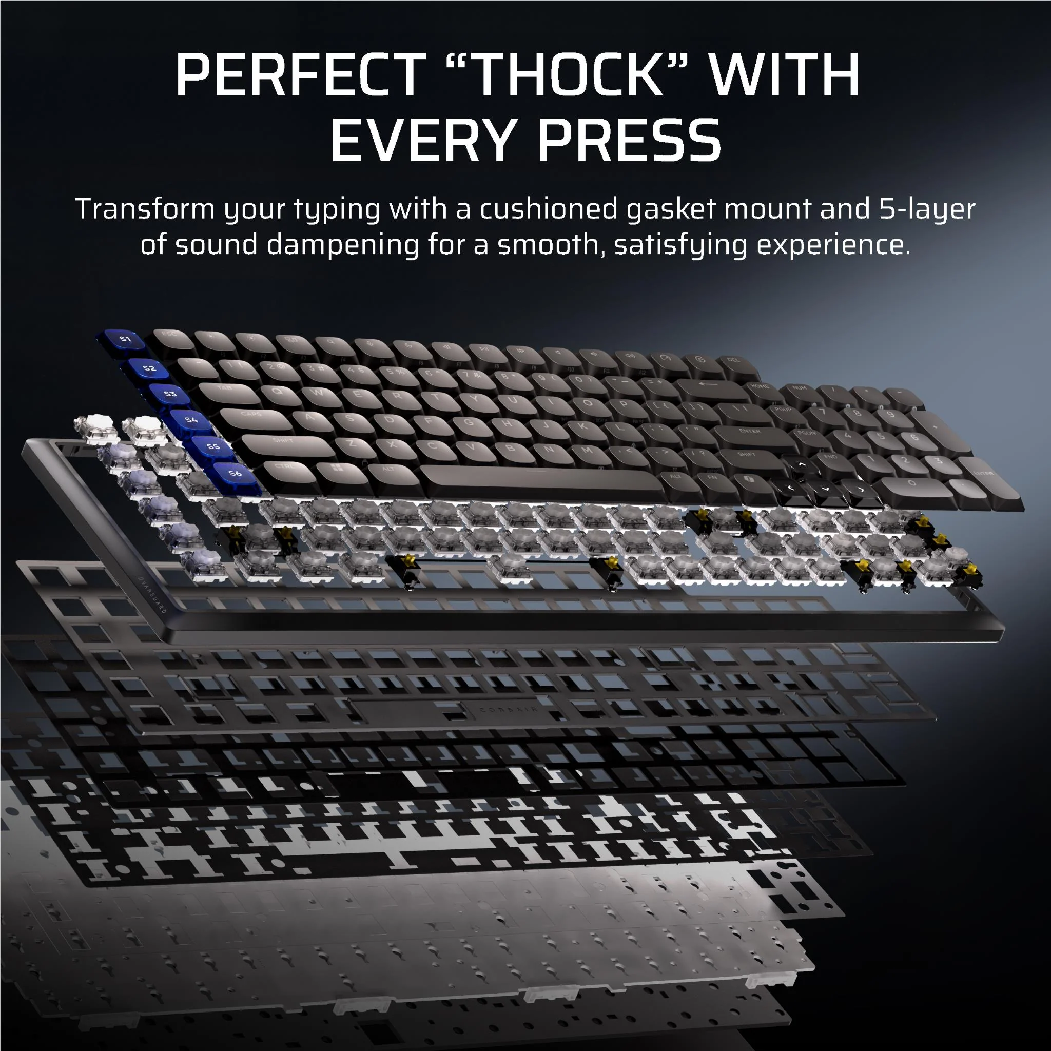 Corsair Vanguard Air 99 Wireless Optical-Mechanical Gaming Keyboard (Black) - Image 9