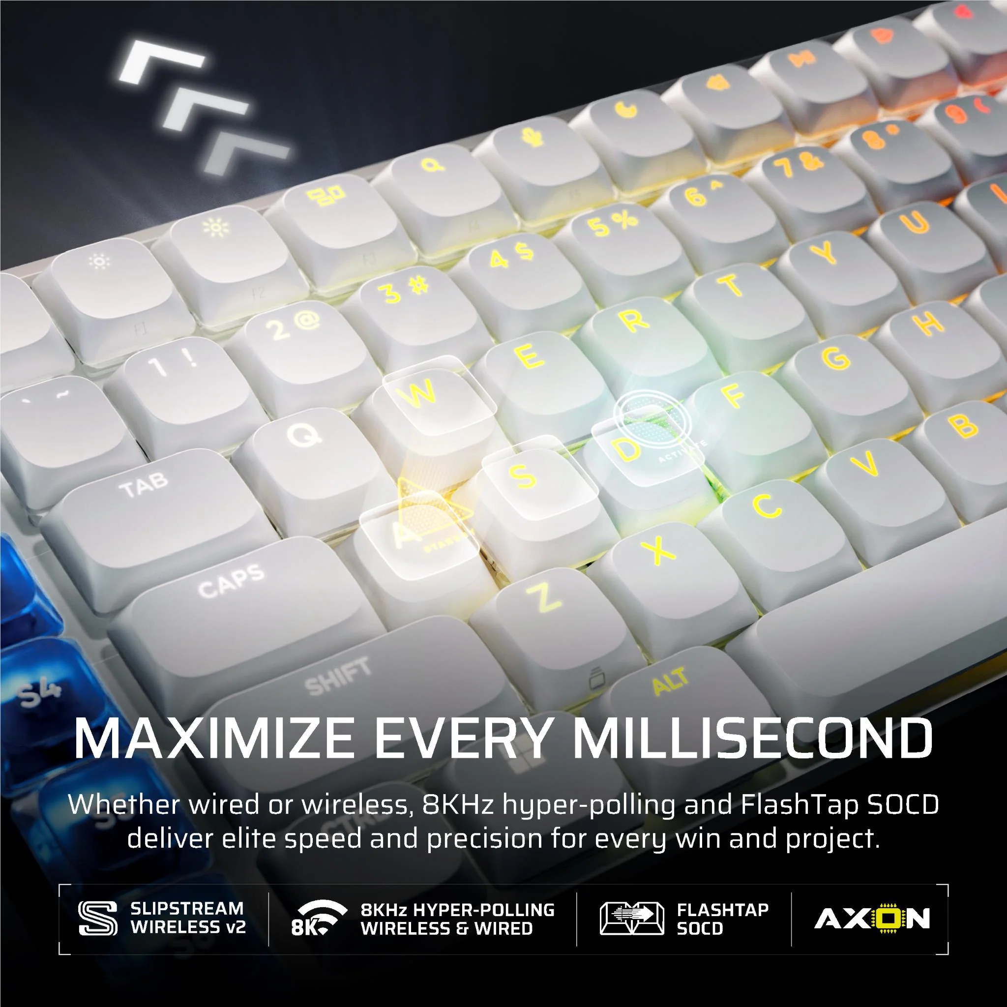 Corsair Vanguard Air 99 Wireless Optical-Mechanical Gaming Keyboard (White) - Image 5