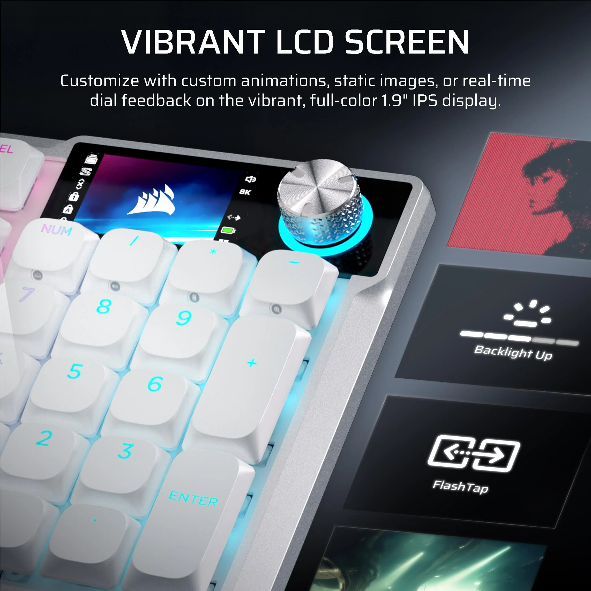 Corsair Vanguard Air 99 Wireless Optical-Mechanical Gaming Keyboard (White) - Image 8