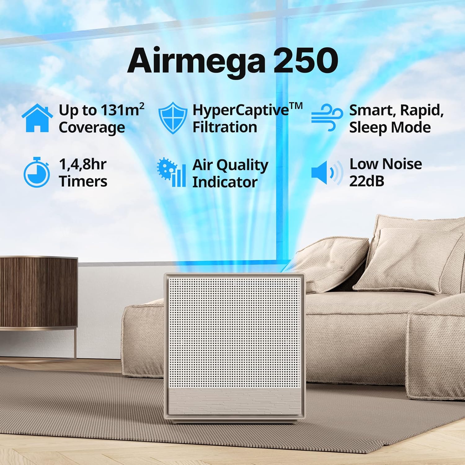 Coway Airmega 250 Hepa Air Purifier – 131m² 3-stage Filtration And Allergy Relief - Image 4