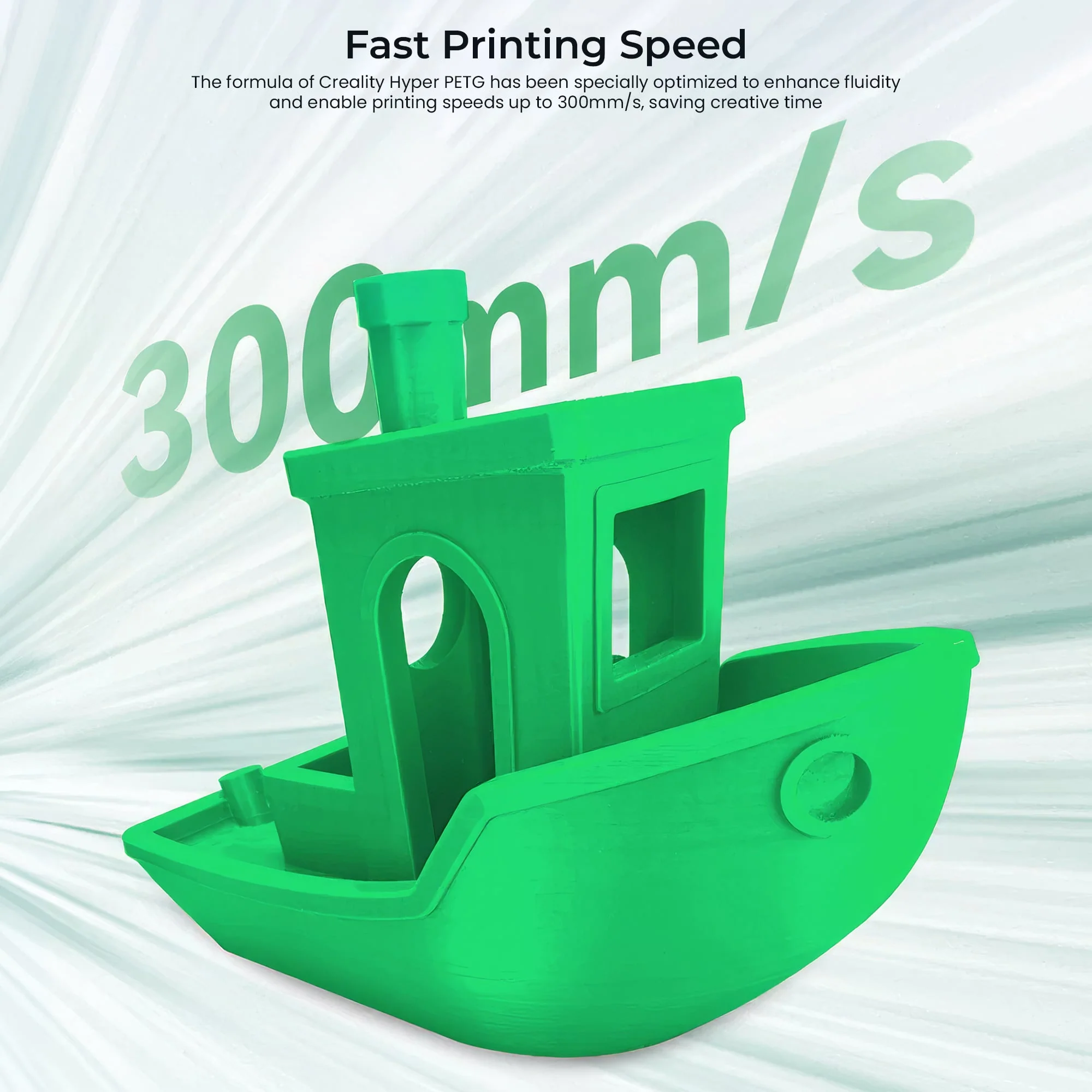Creality Hyper PETG 3D Printer Filament Waterproof Quick Printing (Black) - Image 4