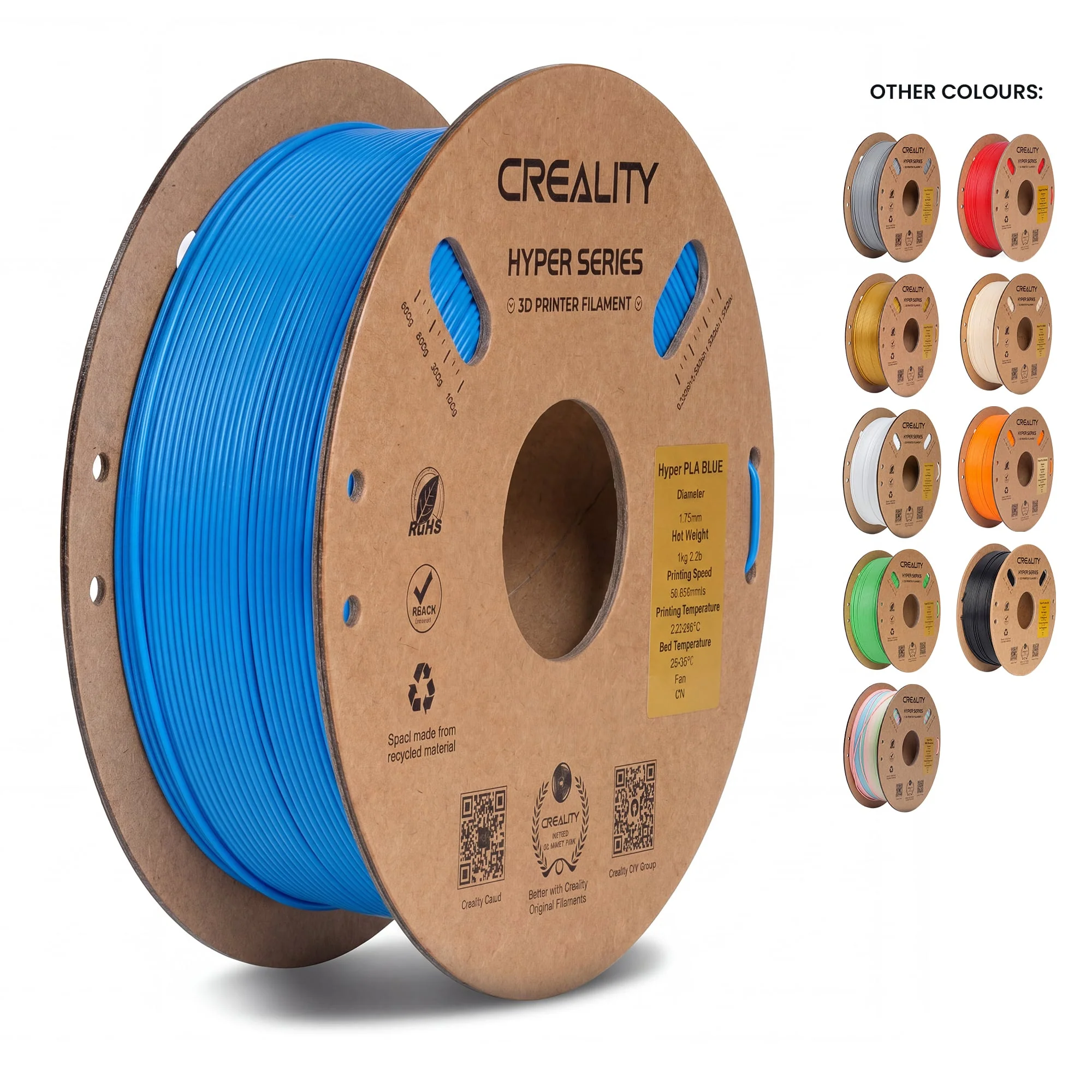 Creality Hyper PLA 3D Printer Filament High Precision (Blue) - Image 3