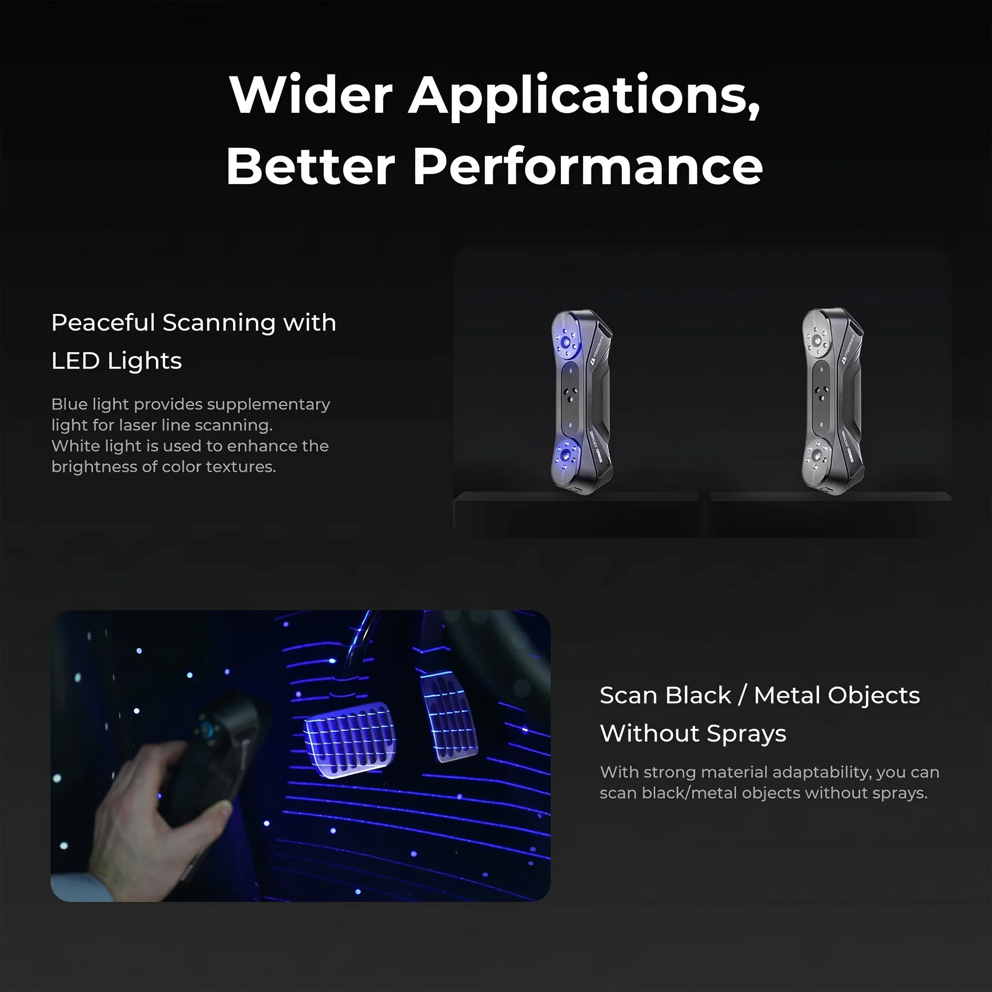 Creality Raptor Pro 3D Scanner w/ NIR Structured Light 60fps High Speed Scanning - Image 7