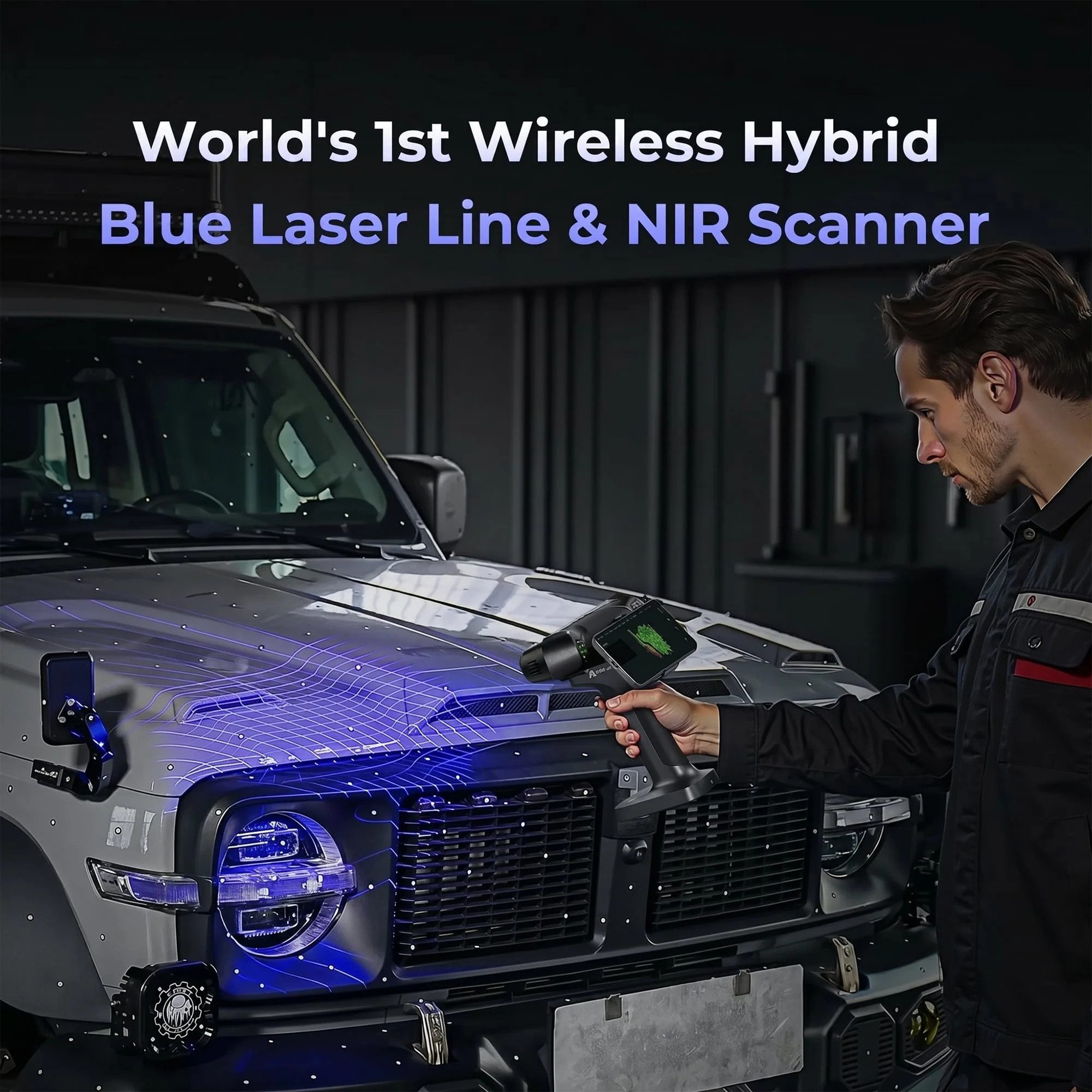Creality RaptorX Wireless 3D Scanner with Hybrid Blue Laser and NIR Technology - Image 7
