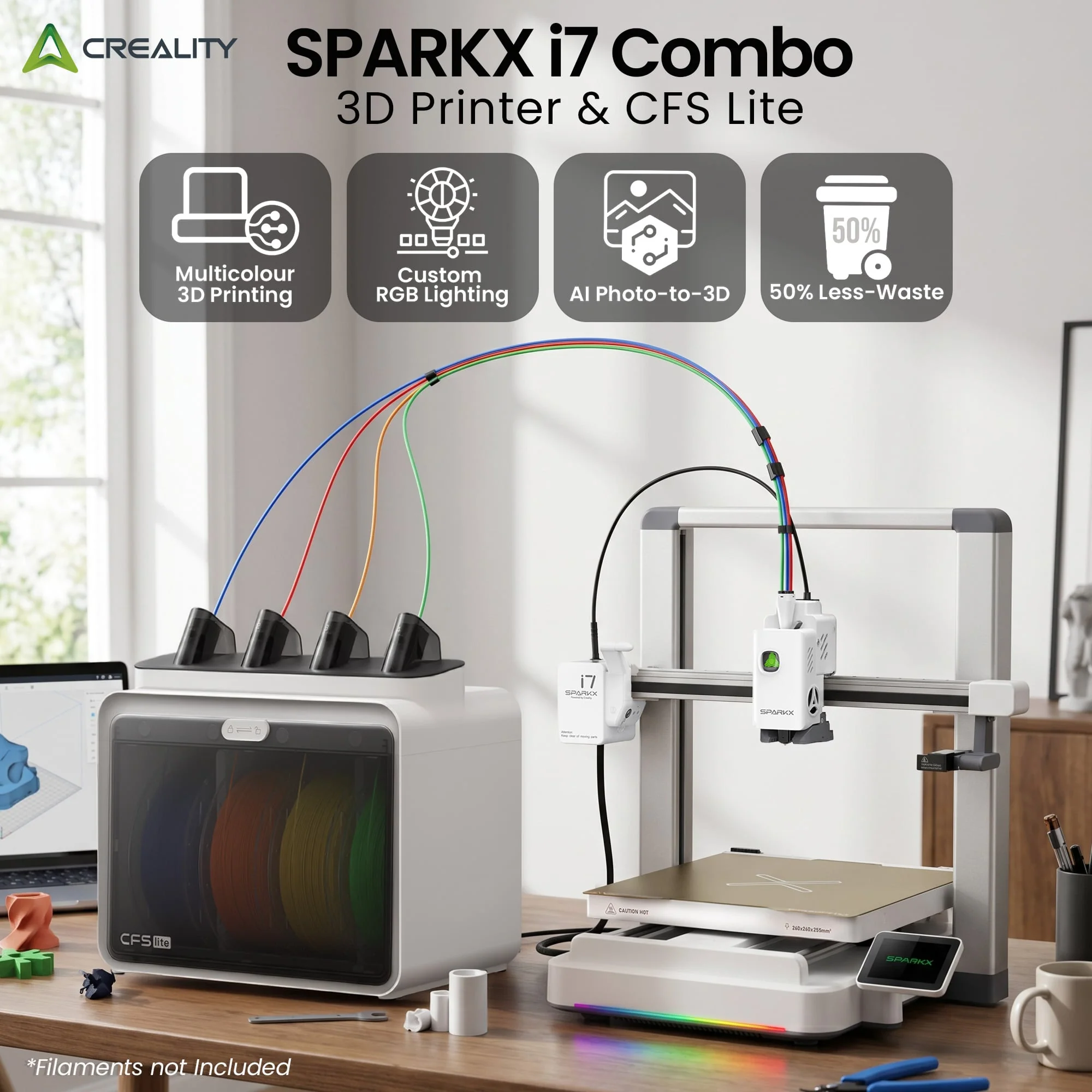 Creality SPARKX i7 Combo 3D Printer w/ CFS Lite Multicolour 3D Printing Machine - Image 2