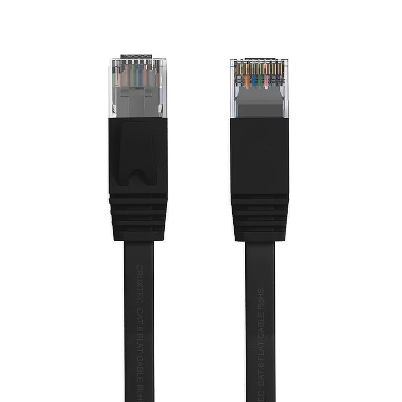 Cruxtec CAT6 UTP Flat Ethernet Cable 10m (Black)
