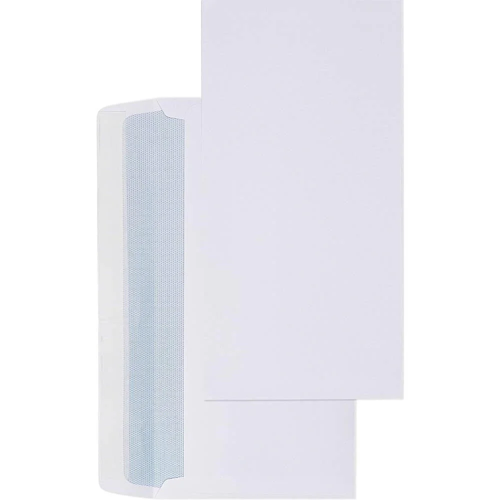 Cumberland DL Envelopes Plain Face Secretive Strip Seal 80GSM 110x220mm White Box 500 - Image 2