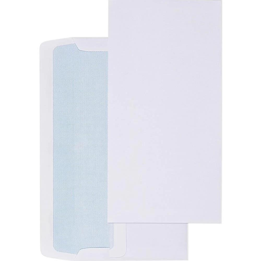 Cumberland DLX Envelopes Plain Face Secretive Self Seal 80GSM 120x235mm White Box 500 - Image 2