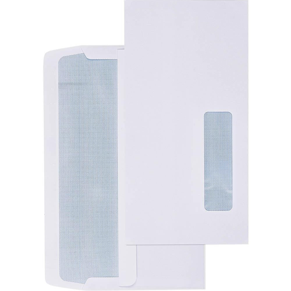 Cumberland DLX Envelopes Window Secretive Self Seal 80GSM 120x235mm White Box 500 - Image 2