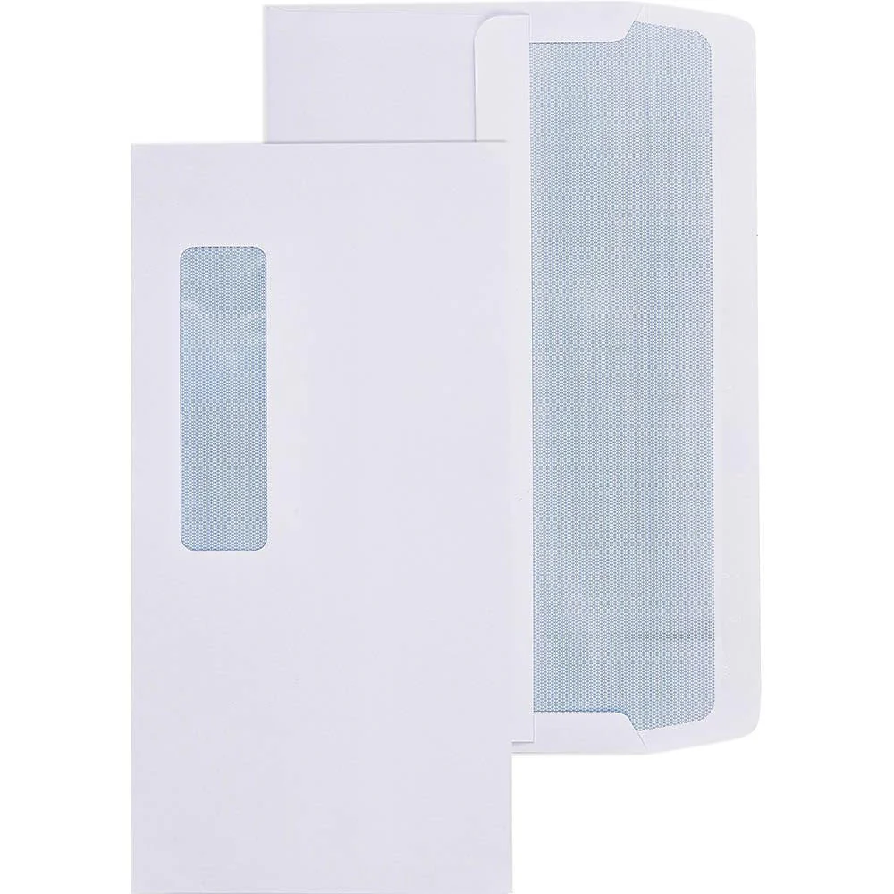 Cumberland DLX Envelopes Window Secretive Self Seal 80GSM 120x235mm White Box 500 - Image 3