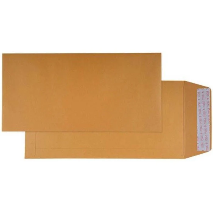 Cumberland Envelopes Pocket Strip Seal 85GSM 305x150mm Gold Box 250 - Image 3