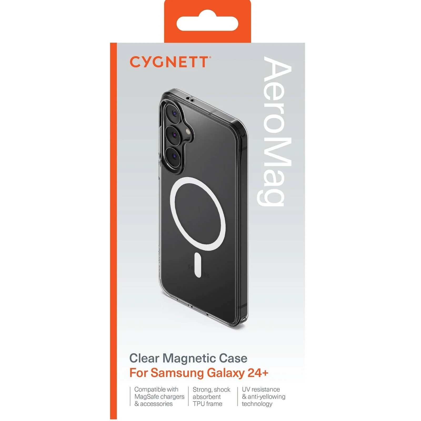 Cygnett AeroMag Magnetic Phone Case For Samsung Galaxy S24+ Plus - Clear - Image 5