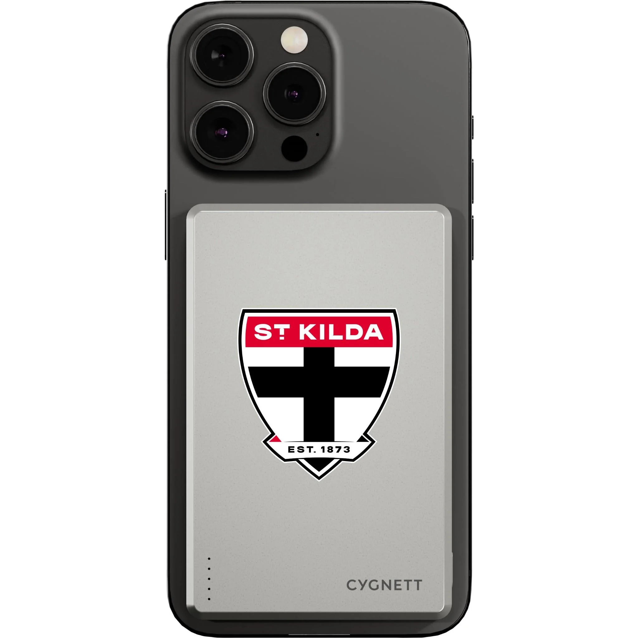 Cygnett AFL Magnetic Wireless 5K Power Bank (St Kilda Saints)