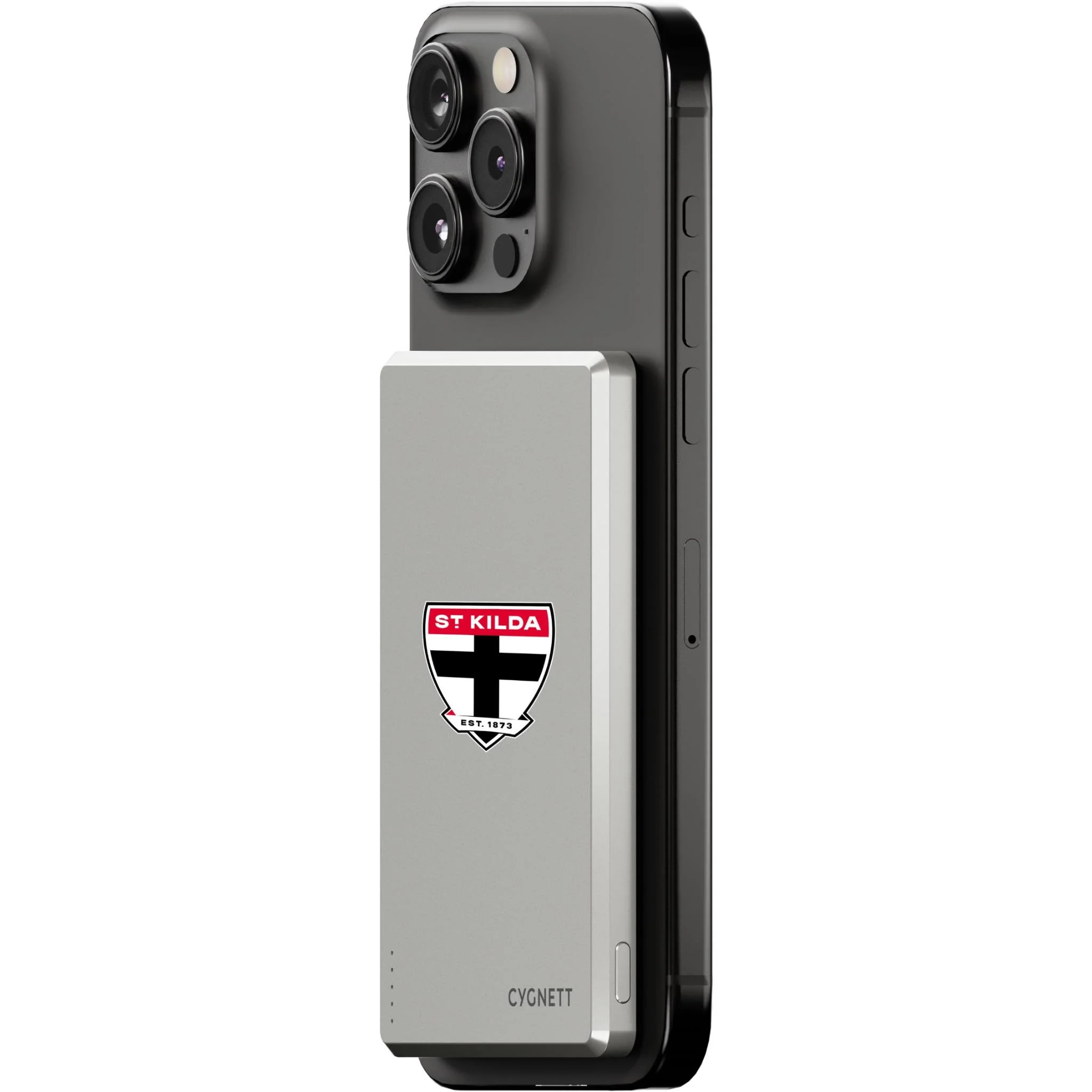 Cygnett AFL Magnetic Wireless 5K Power Bank (St Kilda Saints) - Image 2