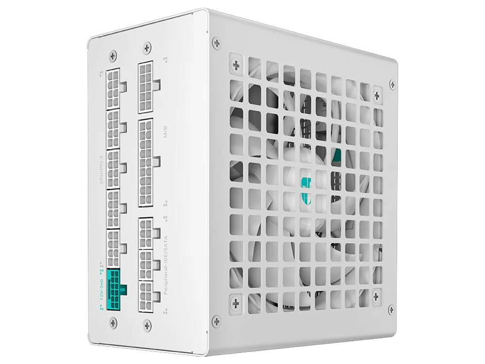DeepCool PQ850G WH 850W 80+ Gold ATX 3.1 PCIe 5.1 Fully Modular Power Supply - White