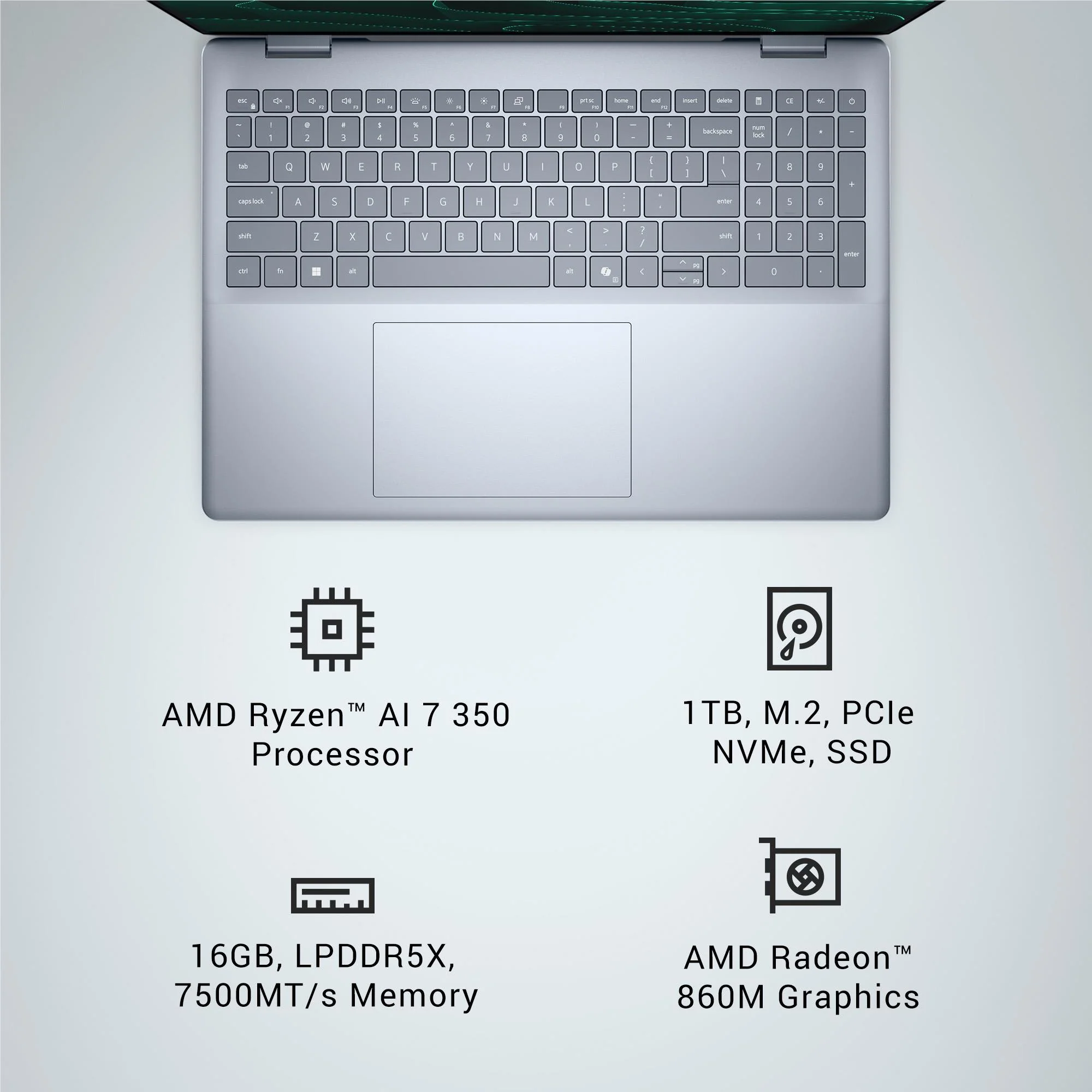 Dell DB16255 16" WUXGA Copilot+ AI PC Laptop (Ryzen AI 7)[1TB] - Image 13