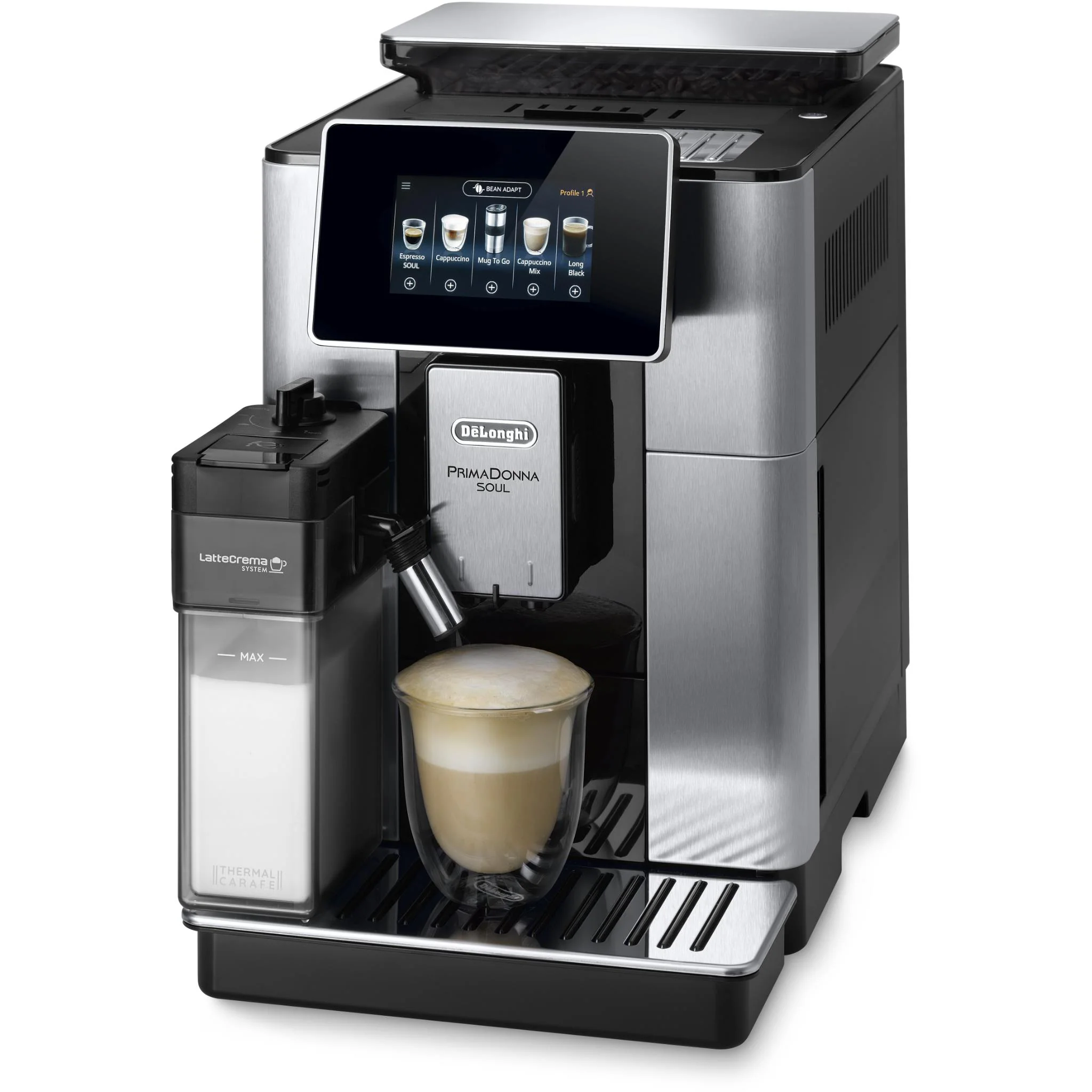De'Longhi PrimaDonna Soul Fully Automatic Coffee Machine (Metal Black) - Image 5