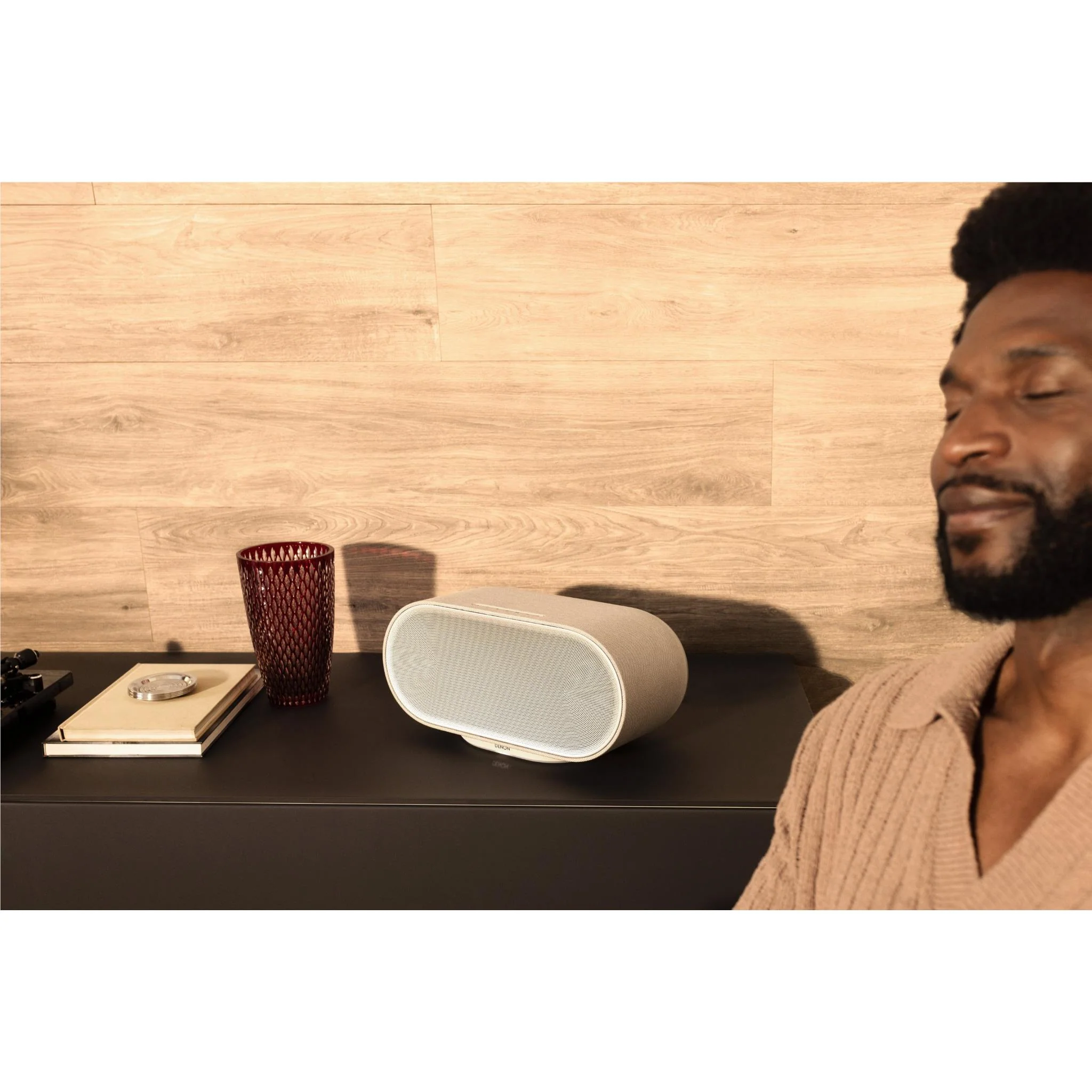 Denon Home 600 Wireless Smart Speaker Powered by Heos (Stone) - Image 5