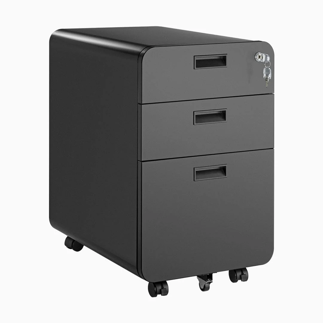 Desky 3 Drawer Mobile Filing Cabinet - Image 3