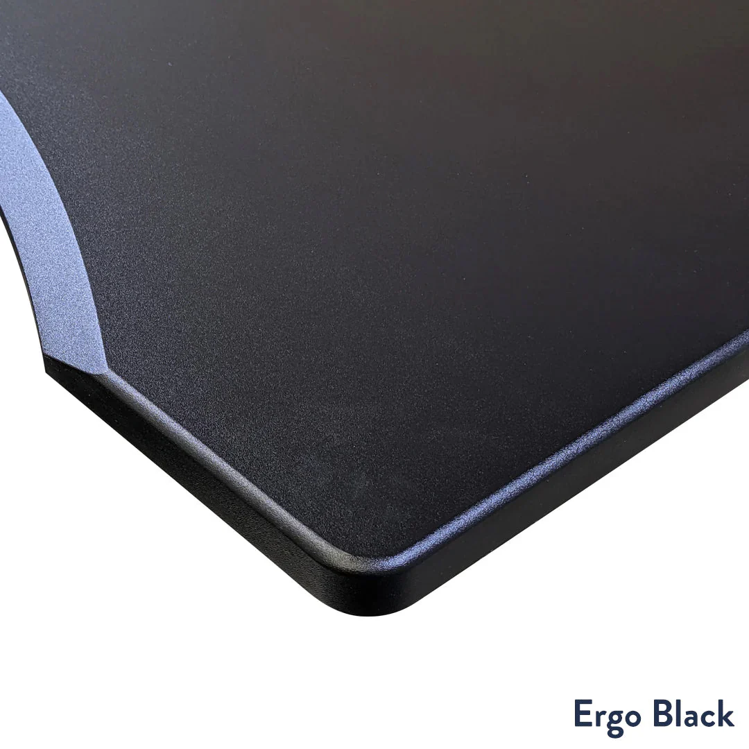 Desky Dual Ergo Edge Sit Stand Desk 120cm Black Desktop and Grey Frame - Image 2