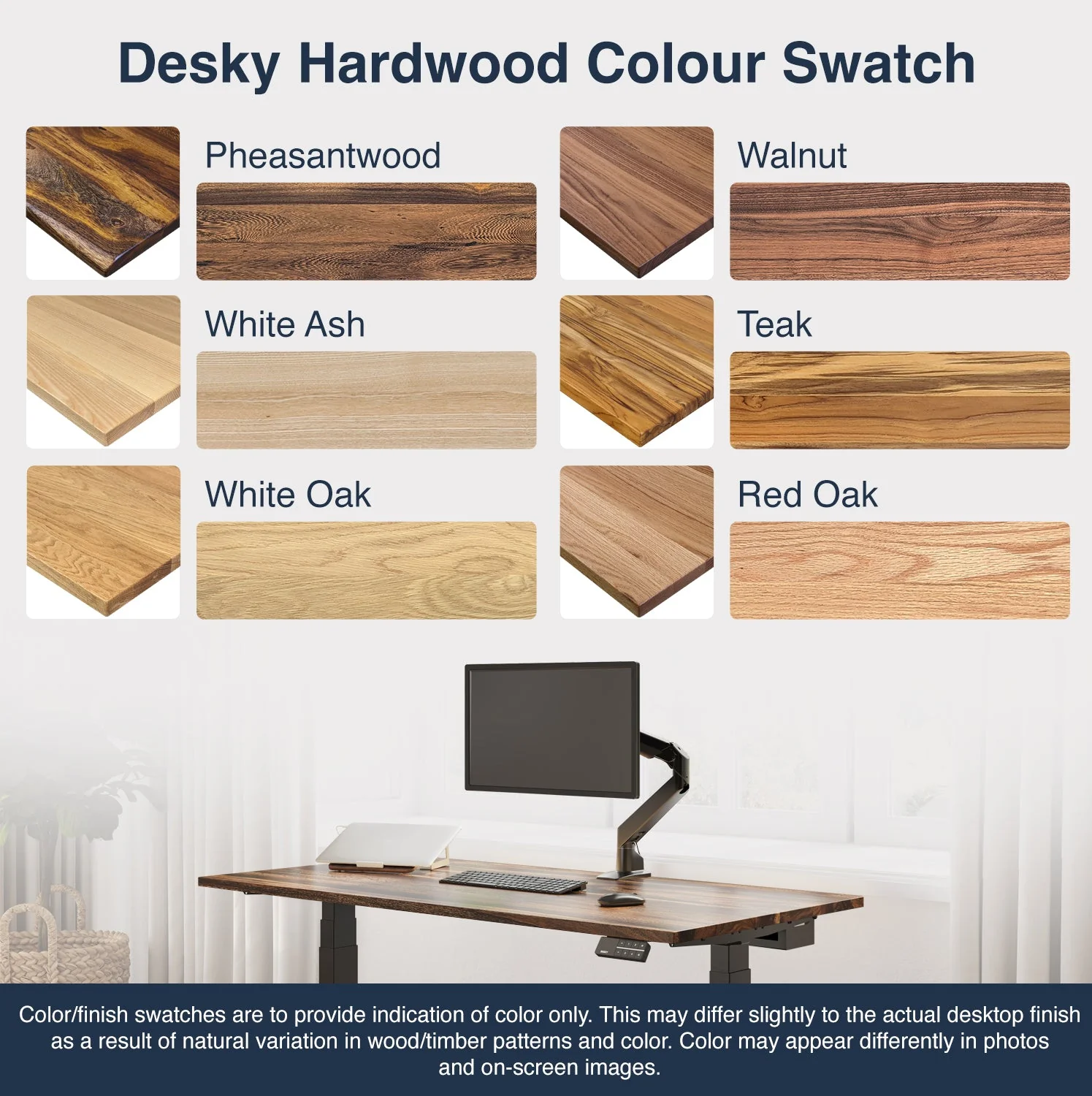 Desky Dual Hardwood Sit Stand Desk 120cm Walnut Desktop and Matte Black Frame - Image 8