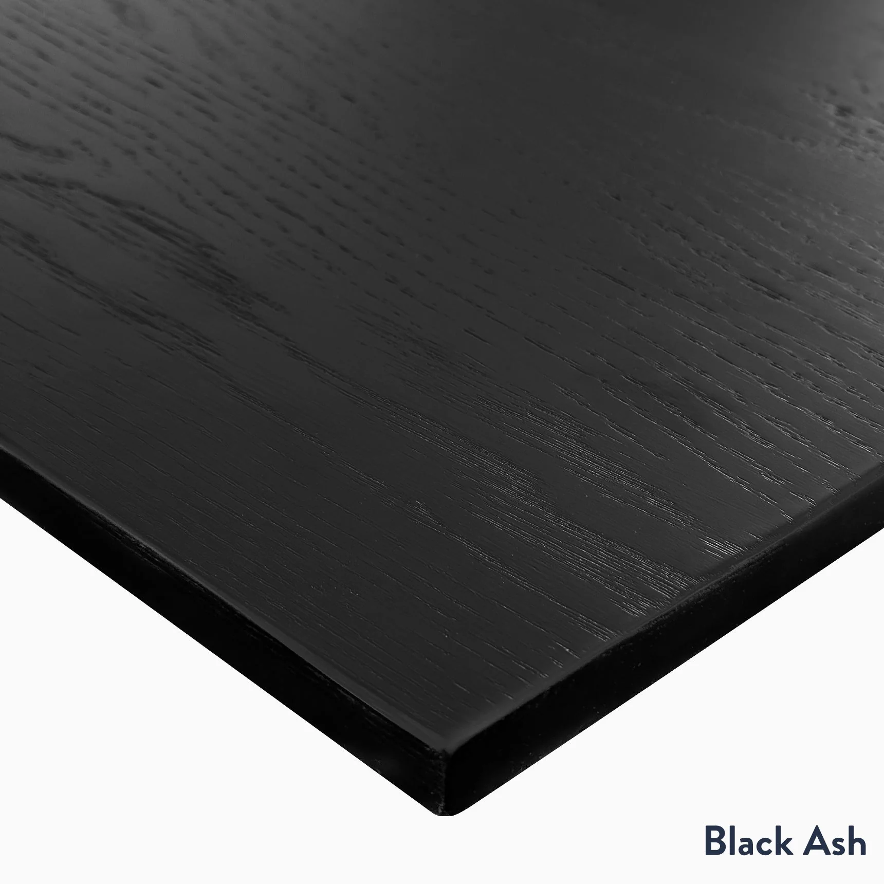 Desky Dual Hardwood Sit Stand Desk 150cm (Black Ash Desktop/White Frame) - Image 2