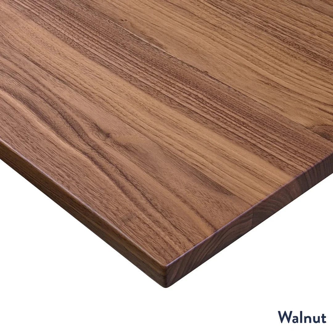 Desky Dual Mini Hardwood Sit Stand Desk 110cm Walnut Desktop and Matte Black Frame - Image 2
